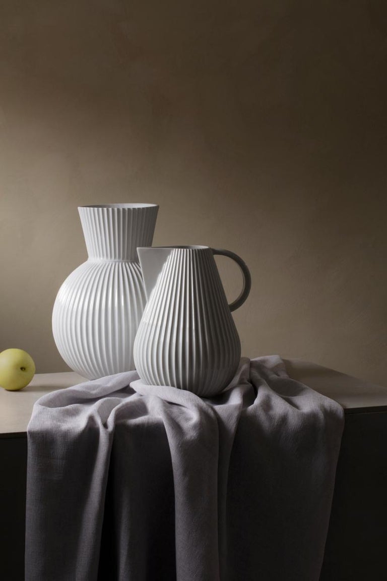 Lyngby Tura Vase White Porcelain For Sale at 1stDibs