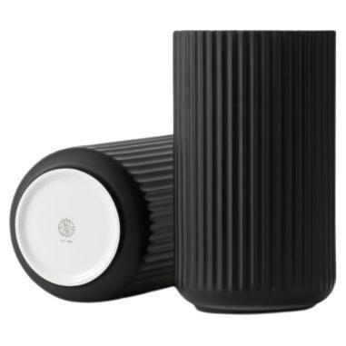 Lyngby Vase Black Porcelain For Sale