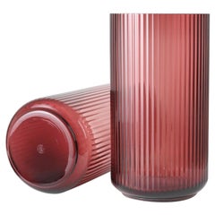 Lyngby Vase Burgundy Mouth Blown Glass