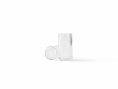 Vase Lyngby en verre soufflé à la bouche transparent