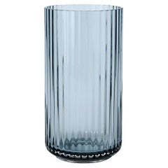 Lyngby Vase Midnight Blue Mouth Blown Glass