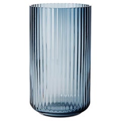 Lyngby Vase Midnight Blue Mouth Blown Glass
