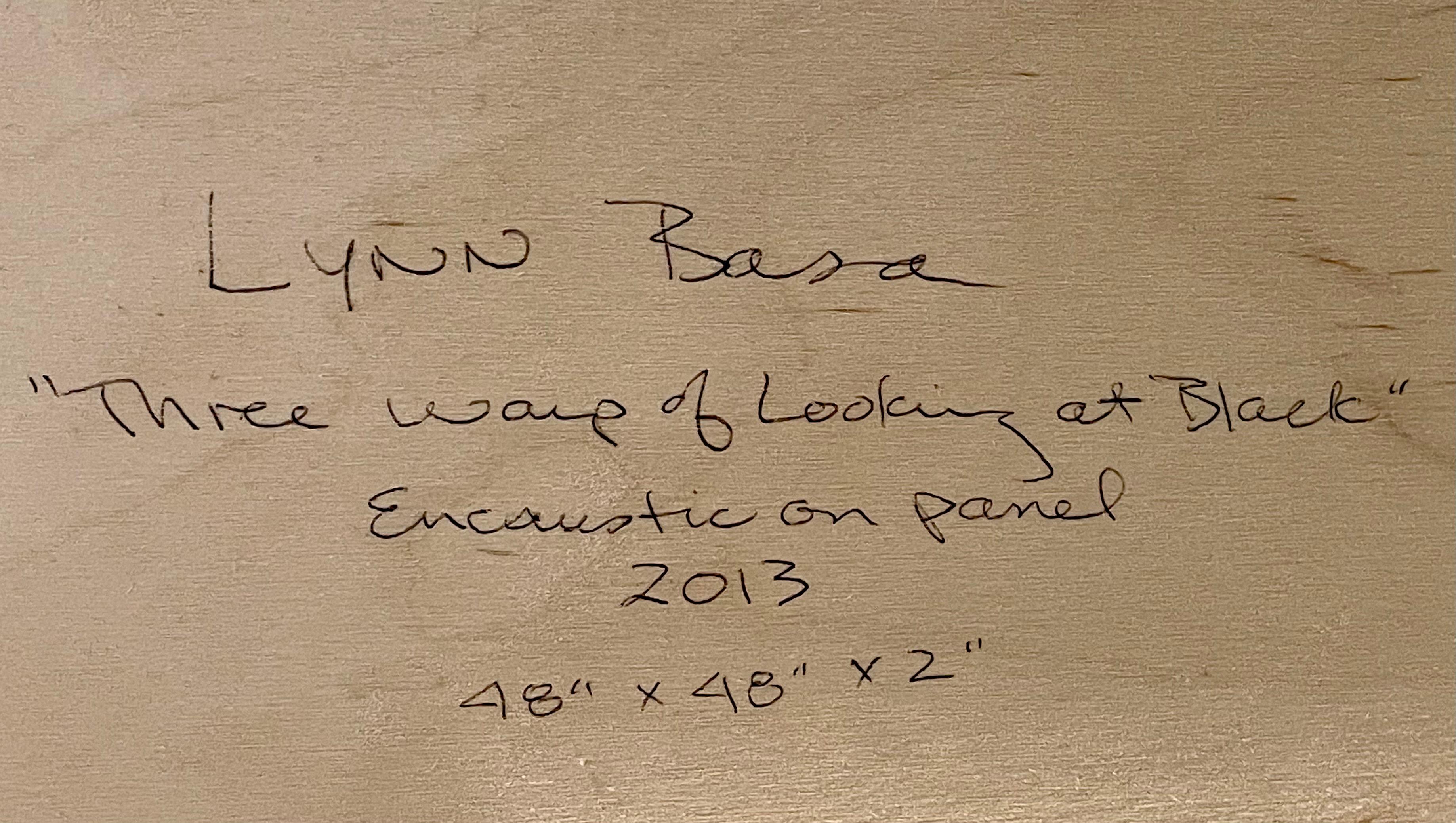 Lynn Basa, Abstraktes, Enkaustik-Gemälde, Schwarz, Weiß, Leinwand, Wachs, 1990er Jahre im Angebot 9