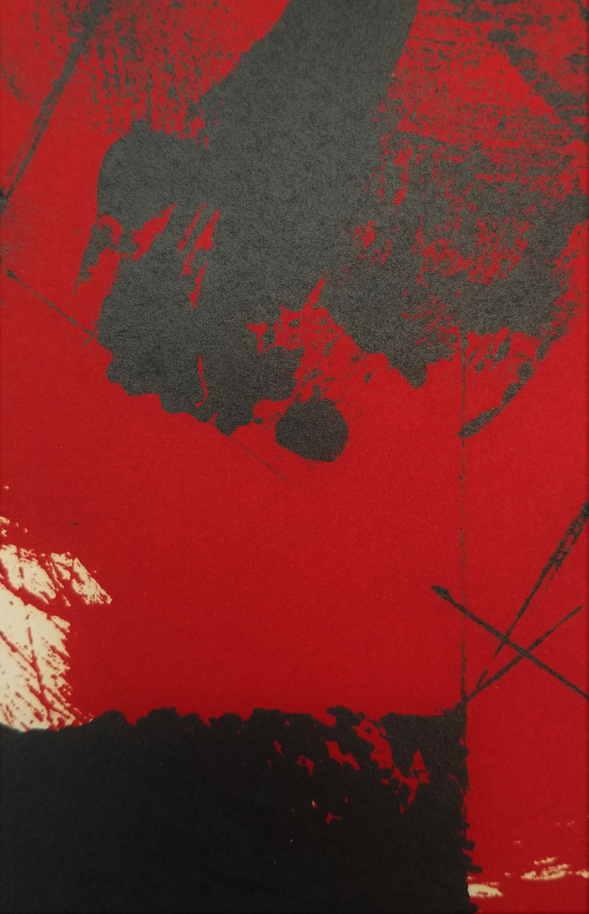 Red and Black II /// Abstract Expressionist Lynn Chadwick British Minimalism Art For Sale 9