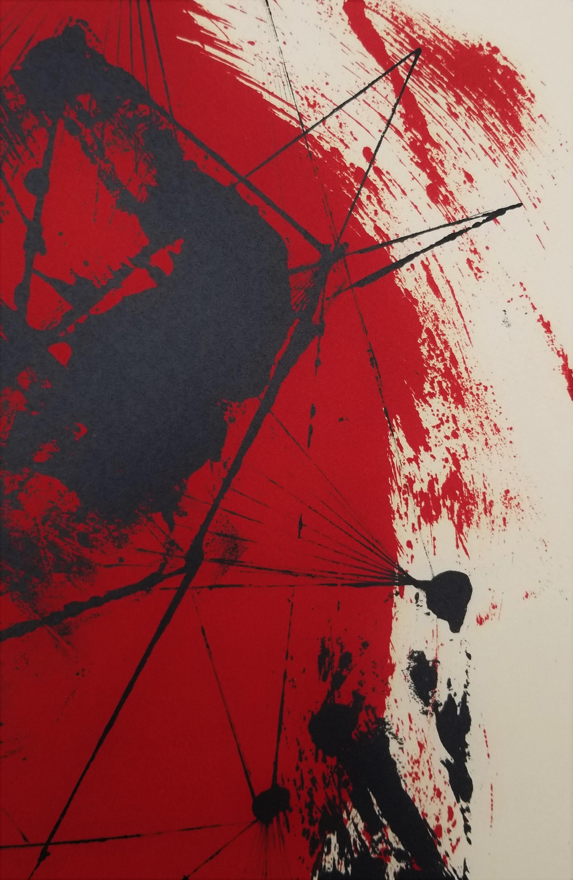 Red and Black II /// Abstract Expressionist Lynn Chadwick British Minimalism Art For Sale 10