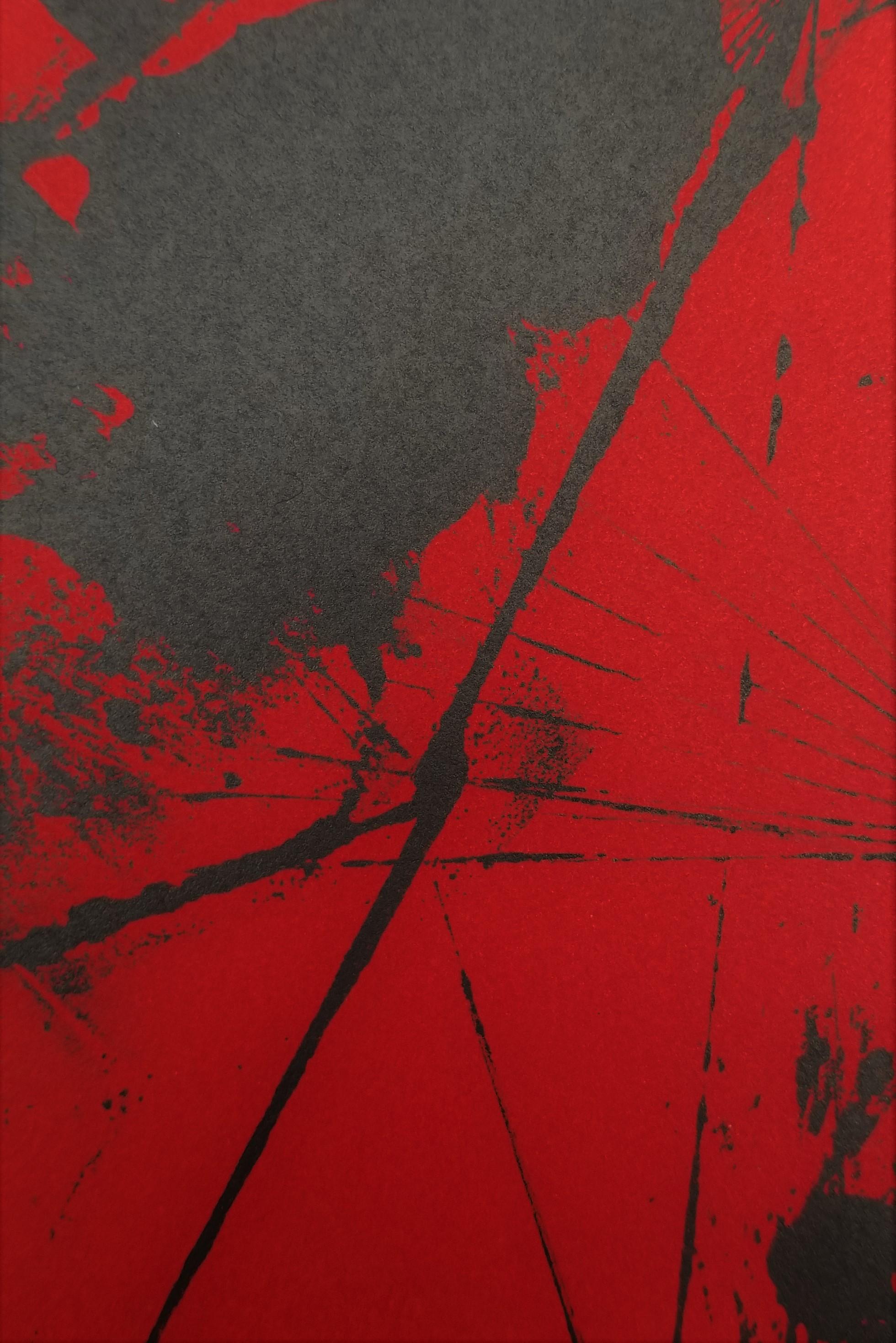 Rot und Schwarz II /// Abstrakter Expressionismus Lynn Chadwick Britische Minimalismus Kunst im Angebot 11