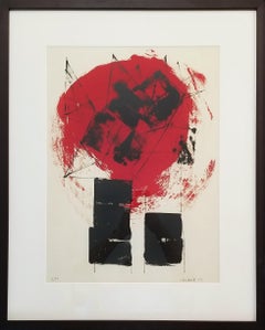 Red and Black II /// Abstract Expressionist Lynn Chadwick British Minimalism Art