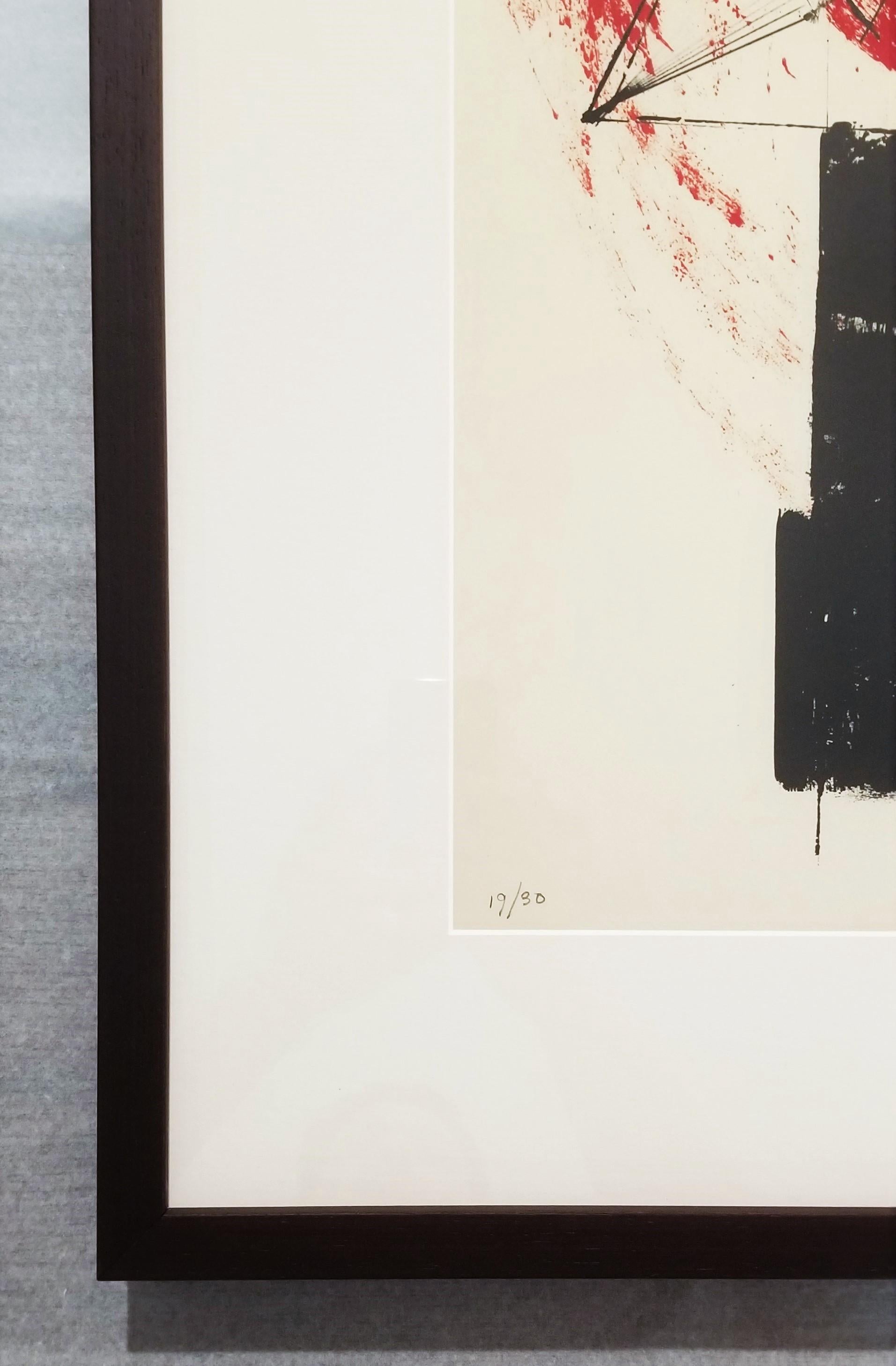 Red and Black II /// Abstract Expressionist Lynn Chadwick British Minimalism Art For Sale 2