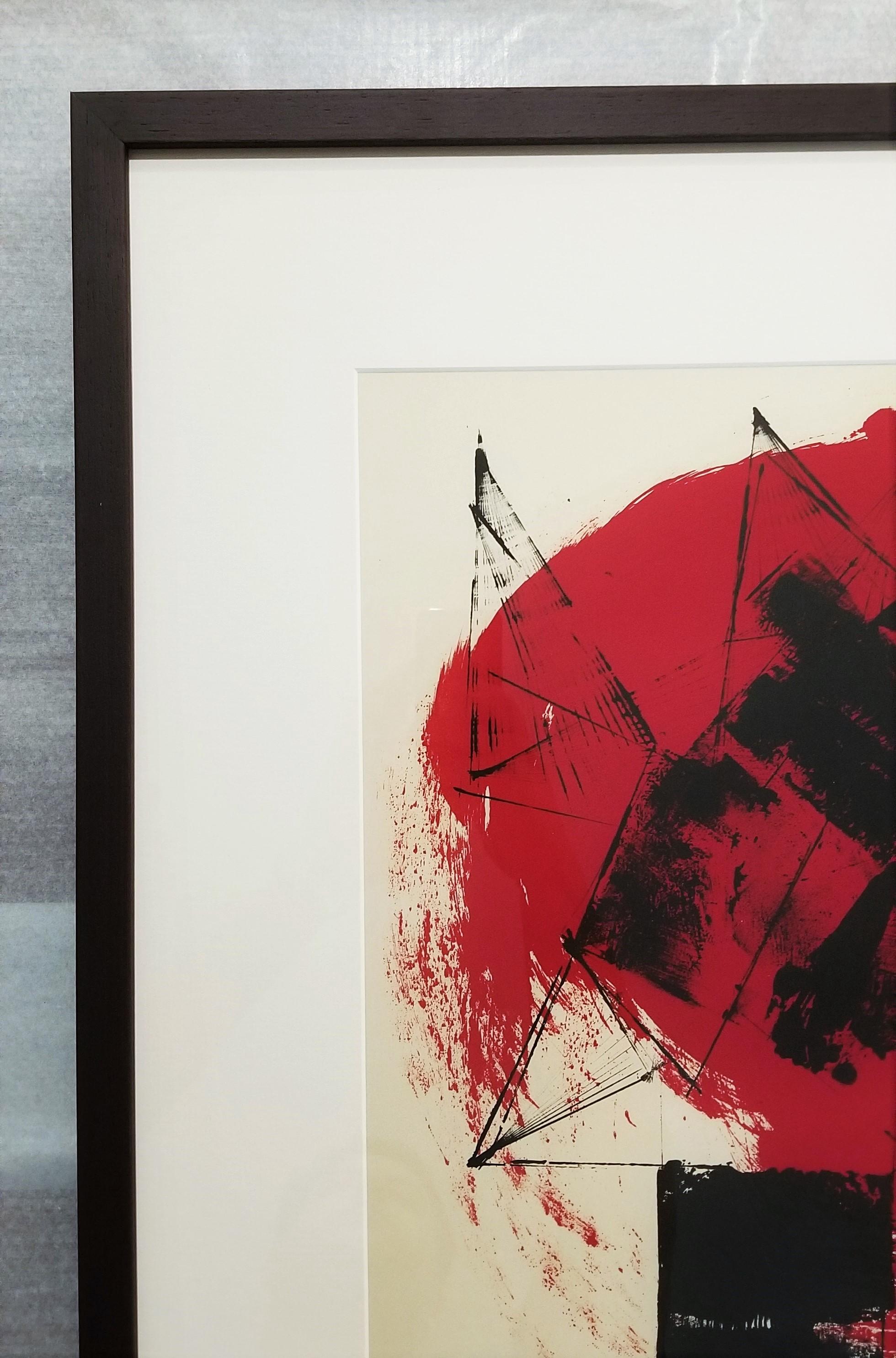 Red and Black II /// Expressionniste abstraite Lynn Chadwick British Minimalism Art en vente 4