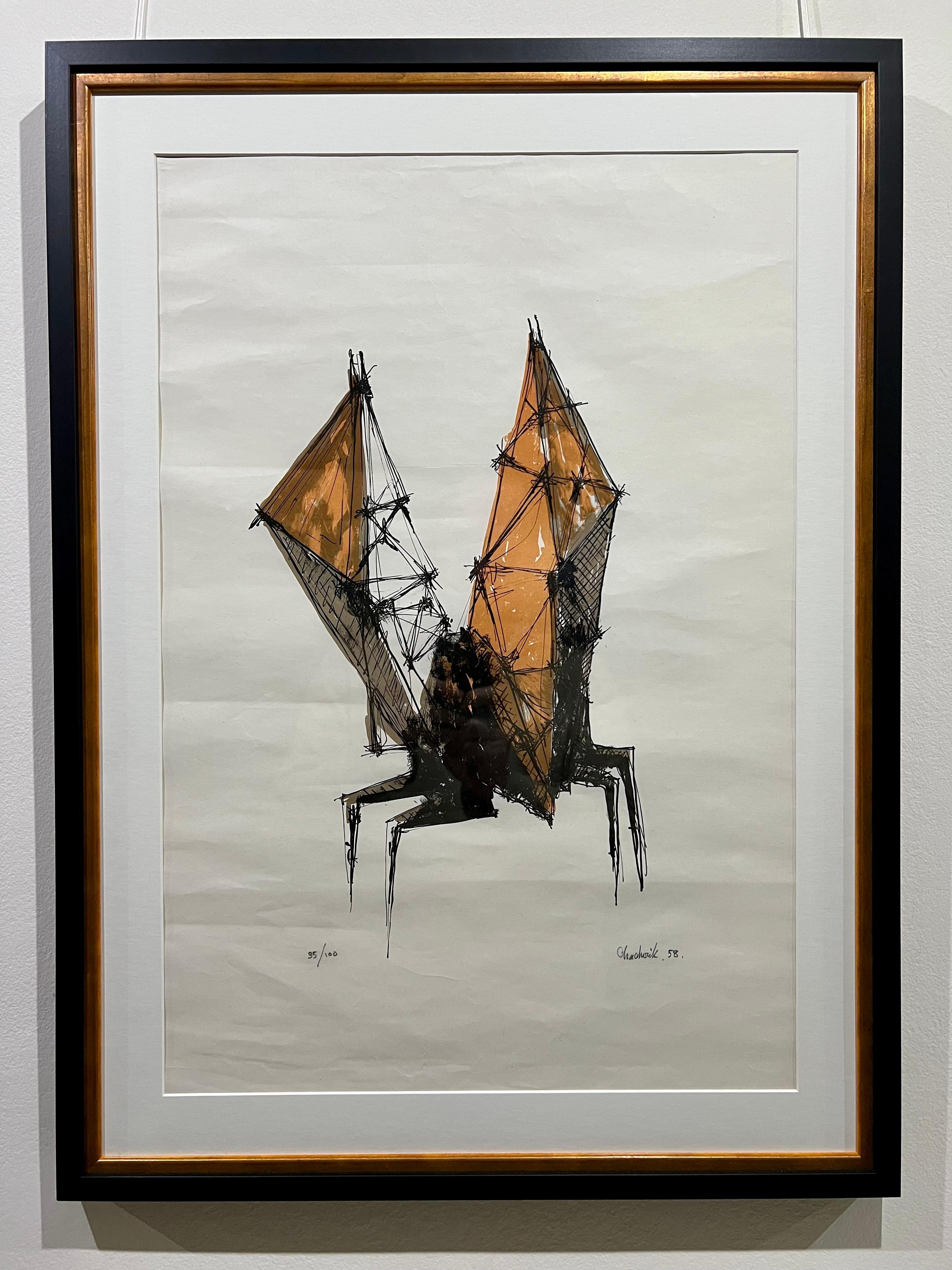 Lynn Chadwick Animal Print - Winged Creature