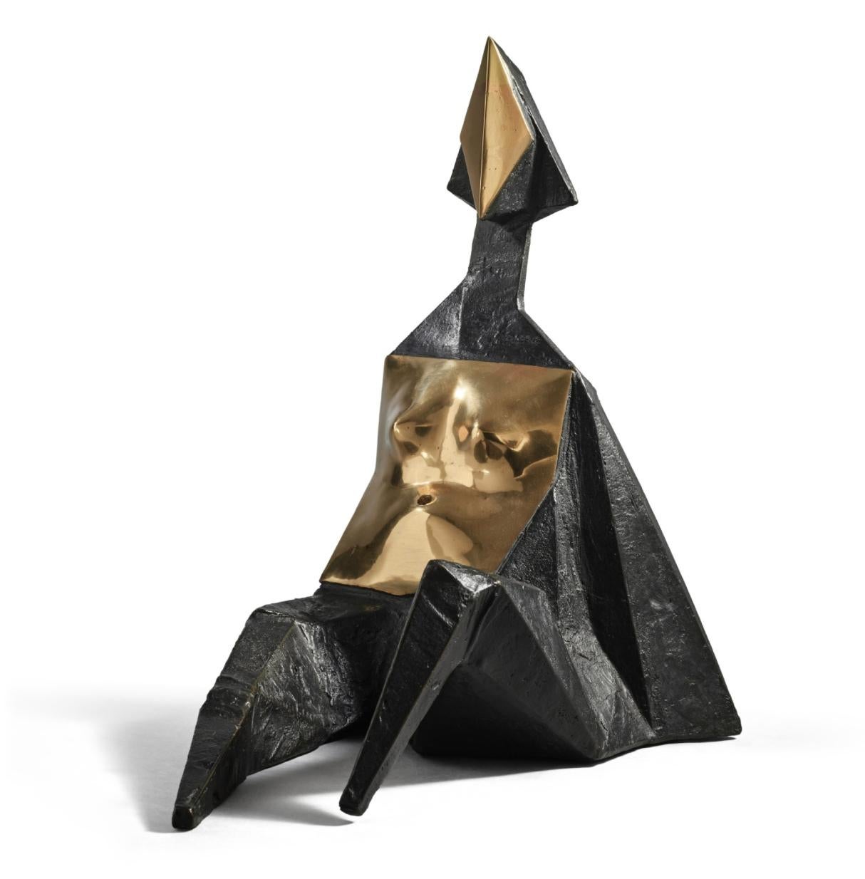 Lynn Chadwick Figurative Sculpture - Sitting Elektra II