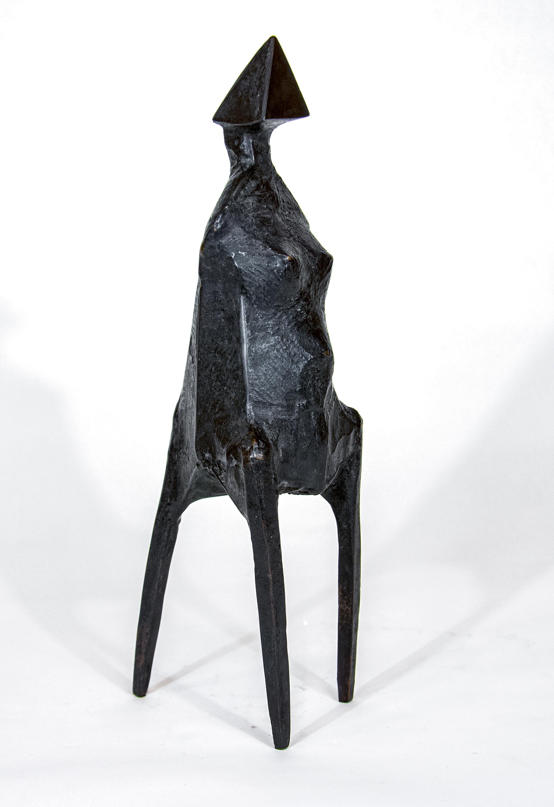Standing Woman No 1 - small, expressionist, abstract, female, bronze sculpture - Sculpture by Lynn Chadwick