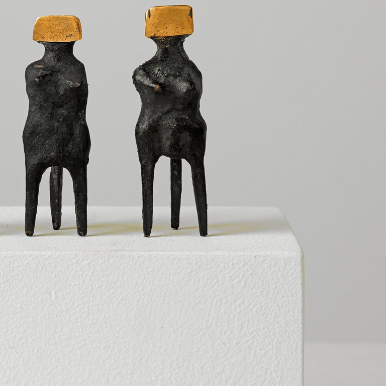 Three Small Watchers Miniatures - Modern Sculpture by Lynn Chadwick