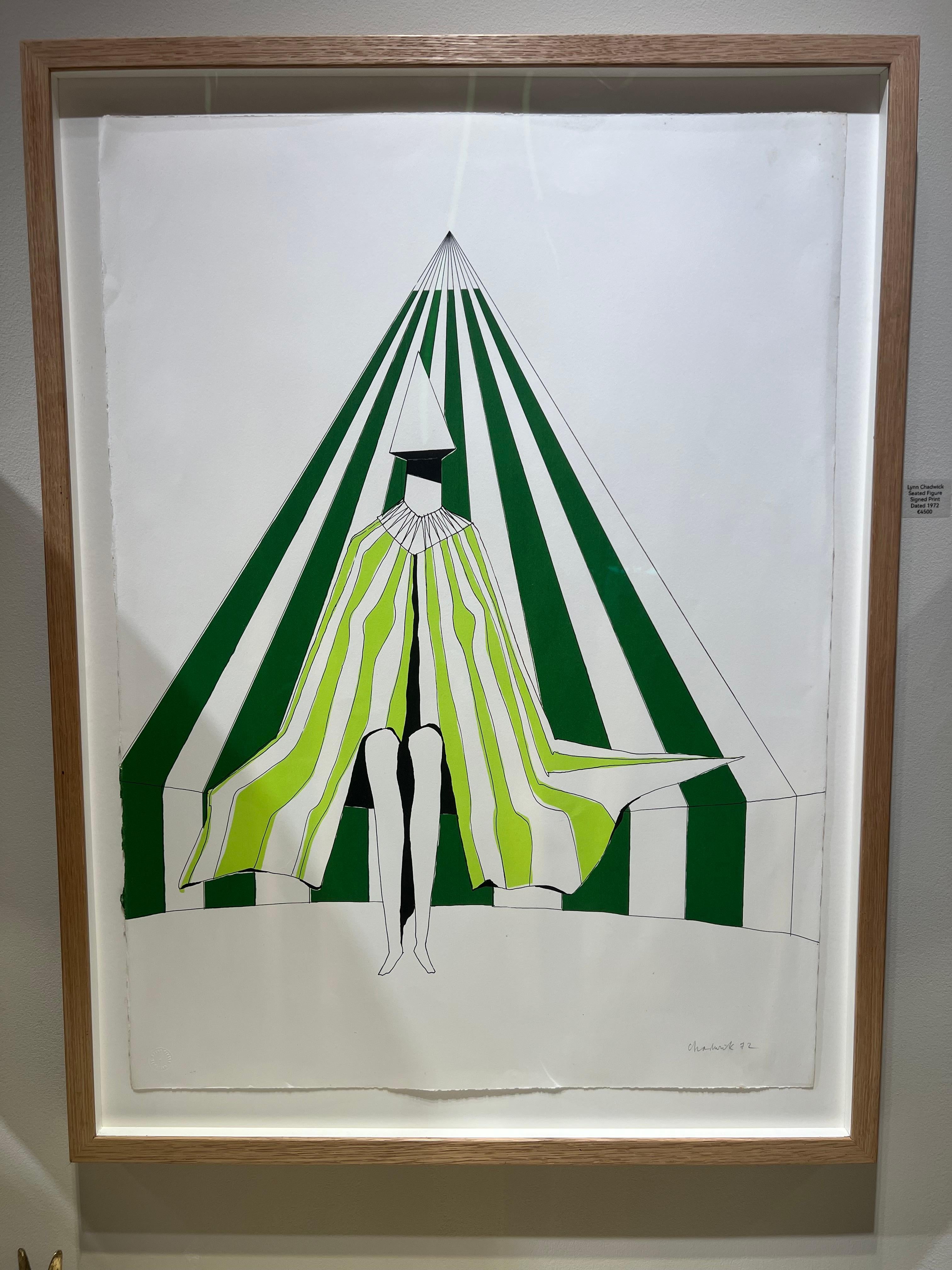 Lynn Chadwick Gravure signée 'Figure assise' 1972 Bon état - En vente à Dublin 8, IE