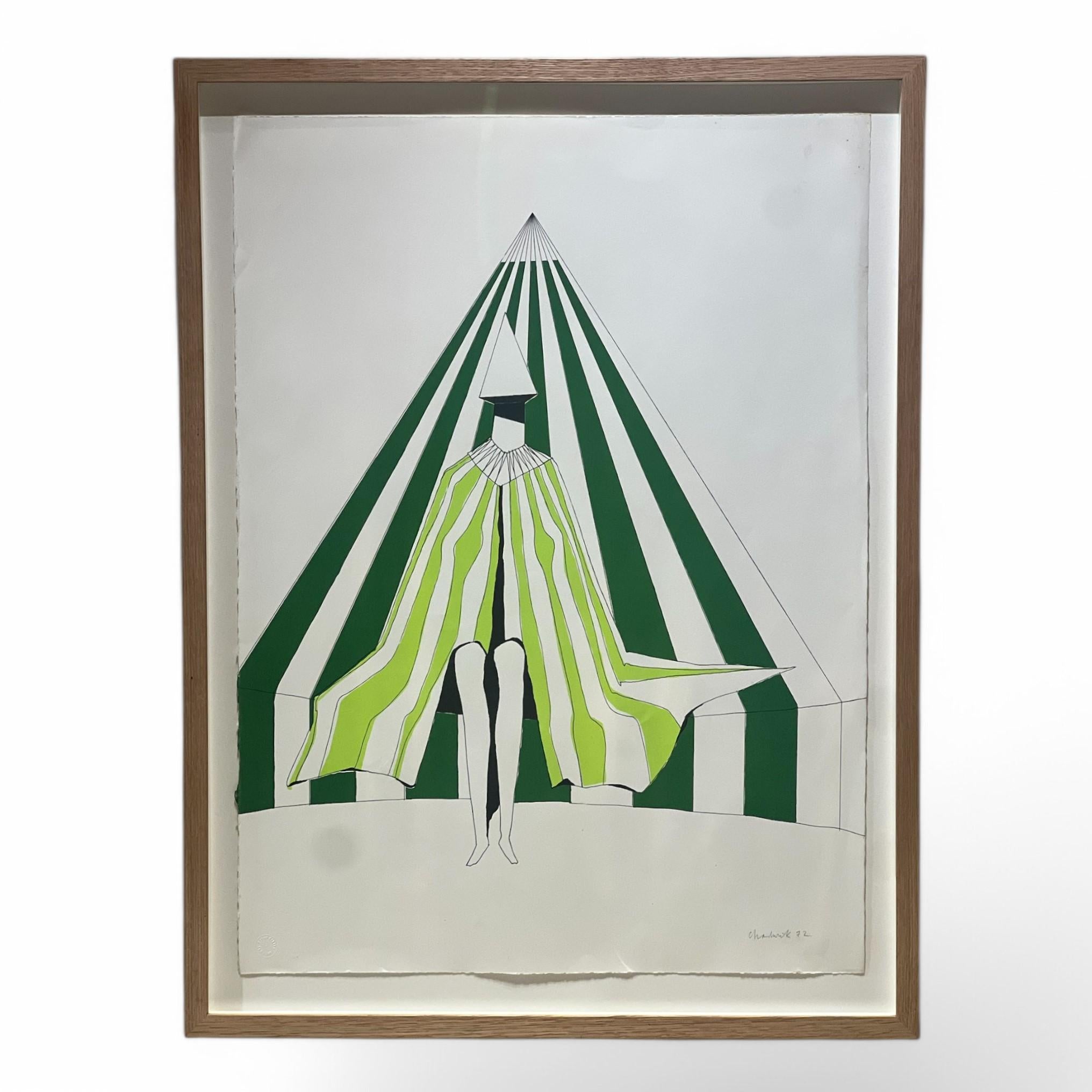 Fin du 20e siècle Lynn Chadwick Gravure signée 'Figure assise' 1972 en vente