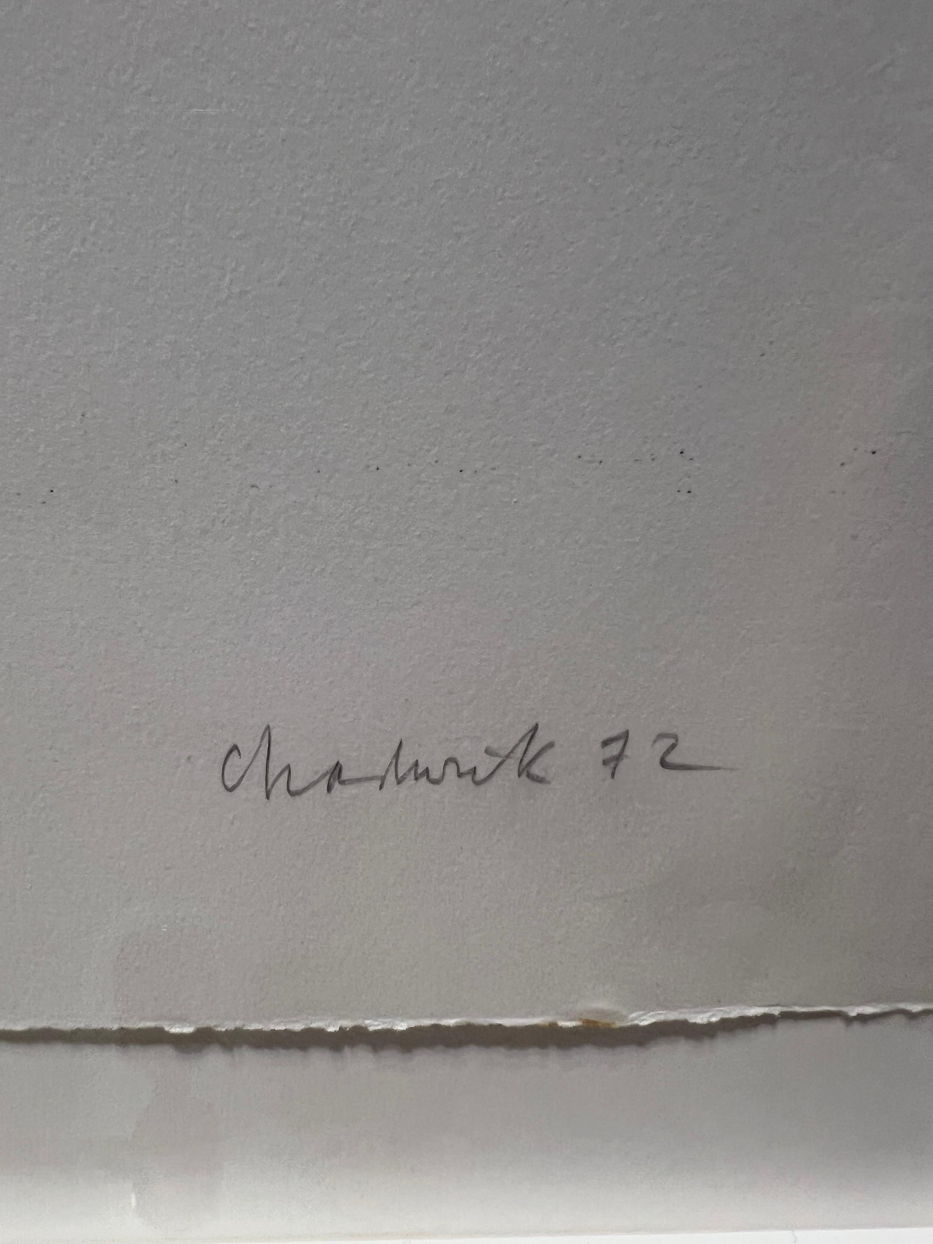 Chêne Lynn Chadwick Gravure signée 'Figure assise' 1972 en vente