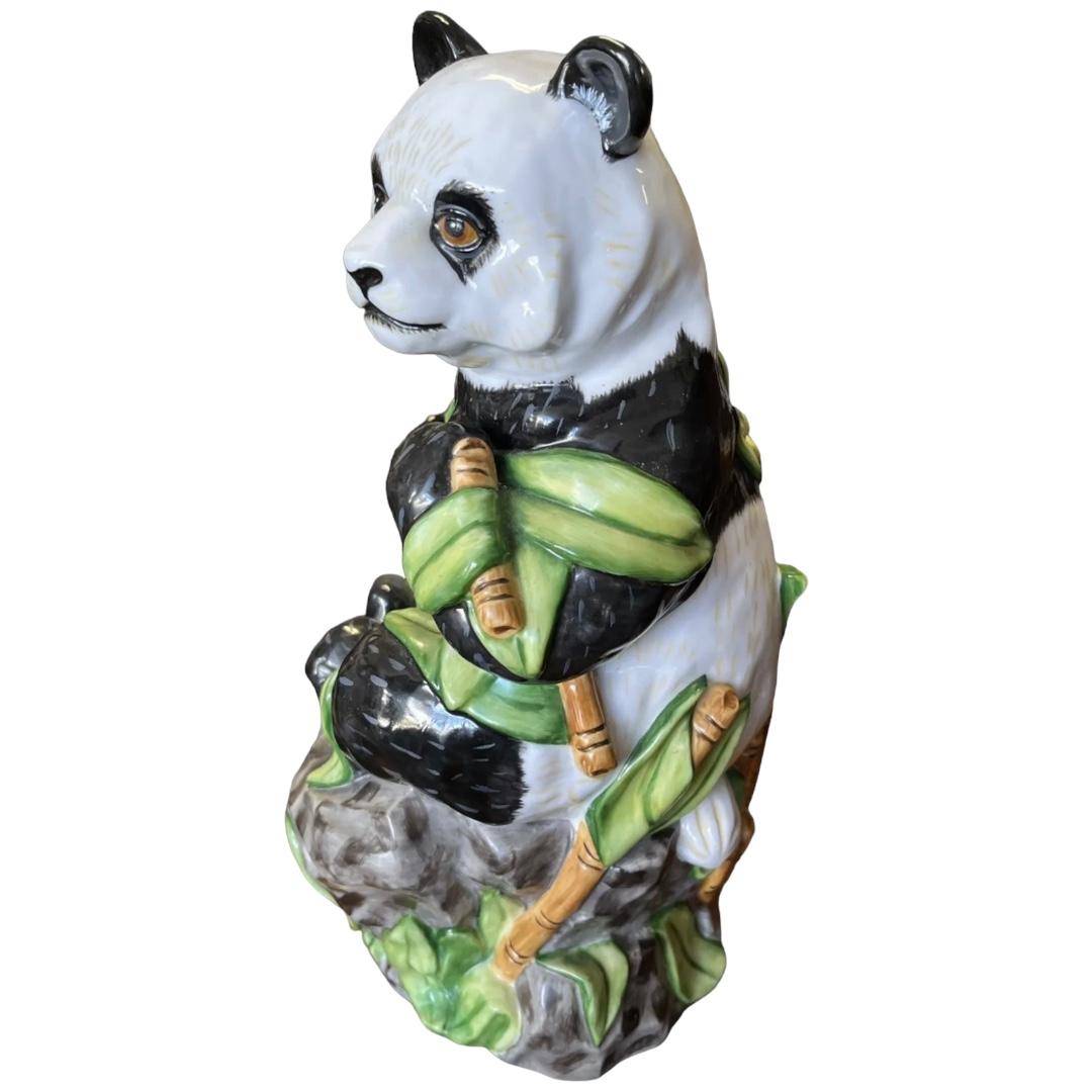 Lynn Chase 1999 Porcelain Panda & Cub Signed/Dated/Numbered In Good Condition For Sale In Naples, FL