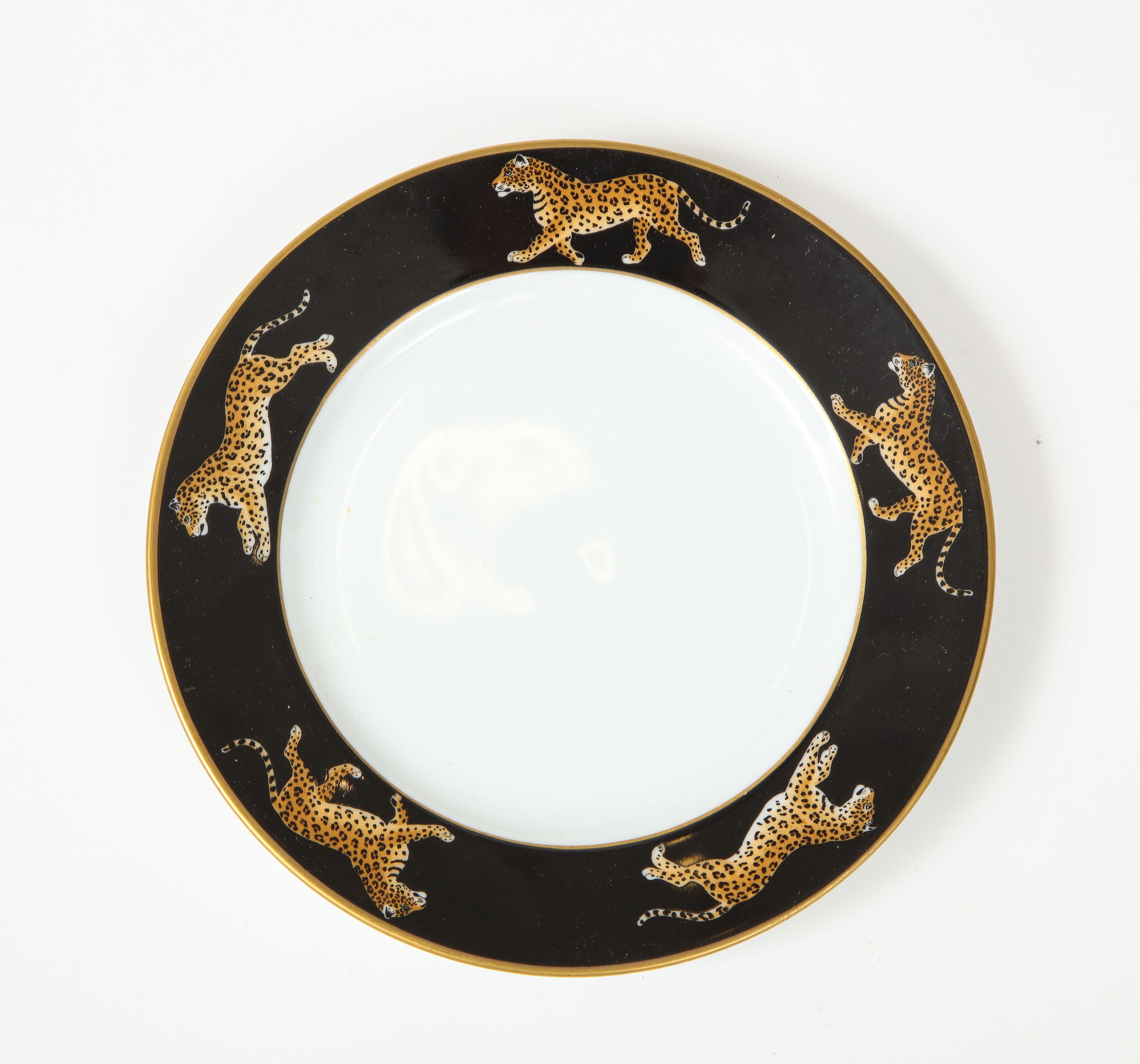 Lynn Chase, Jaguar Jungle 24 K Gold 6 Place Setting Dinner Set 7