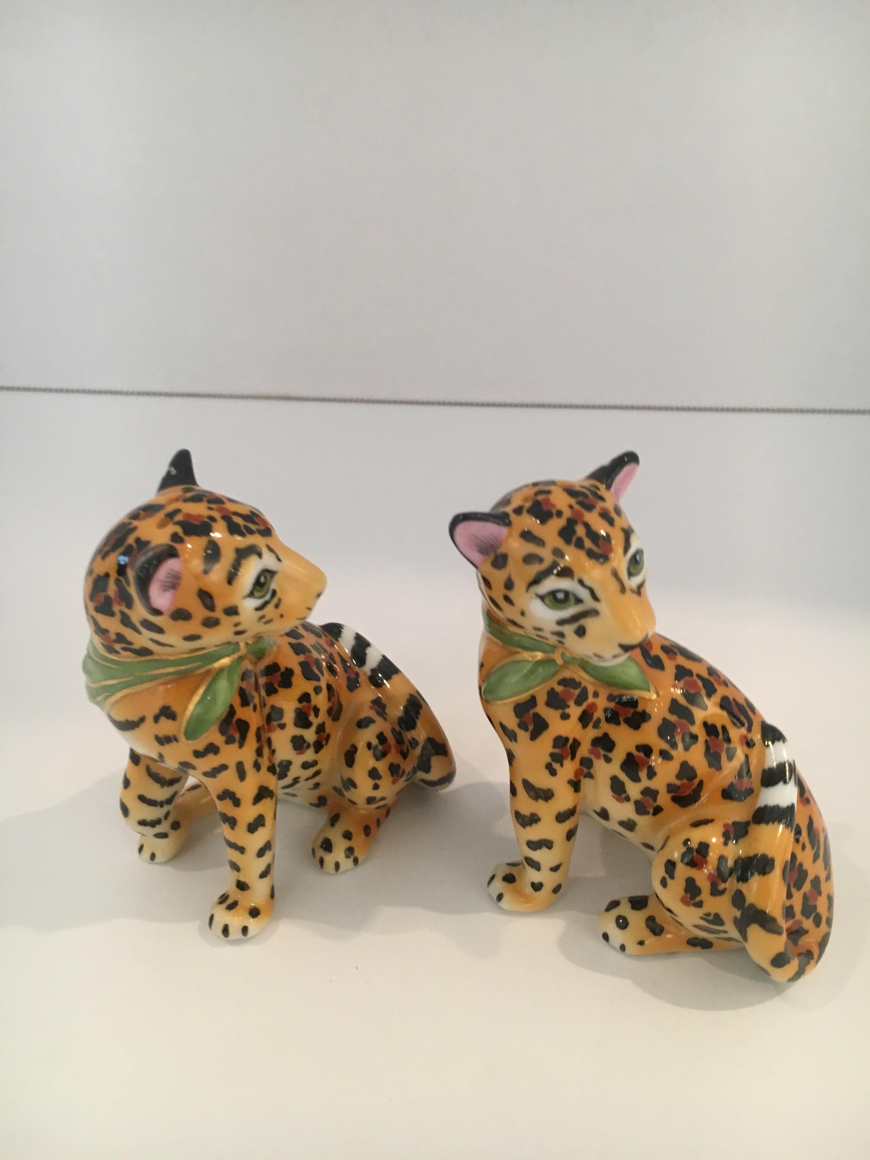 leopard salt and pepper shakers