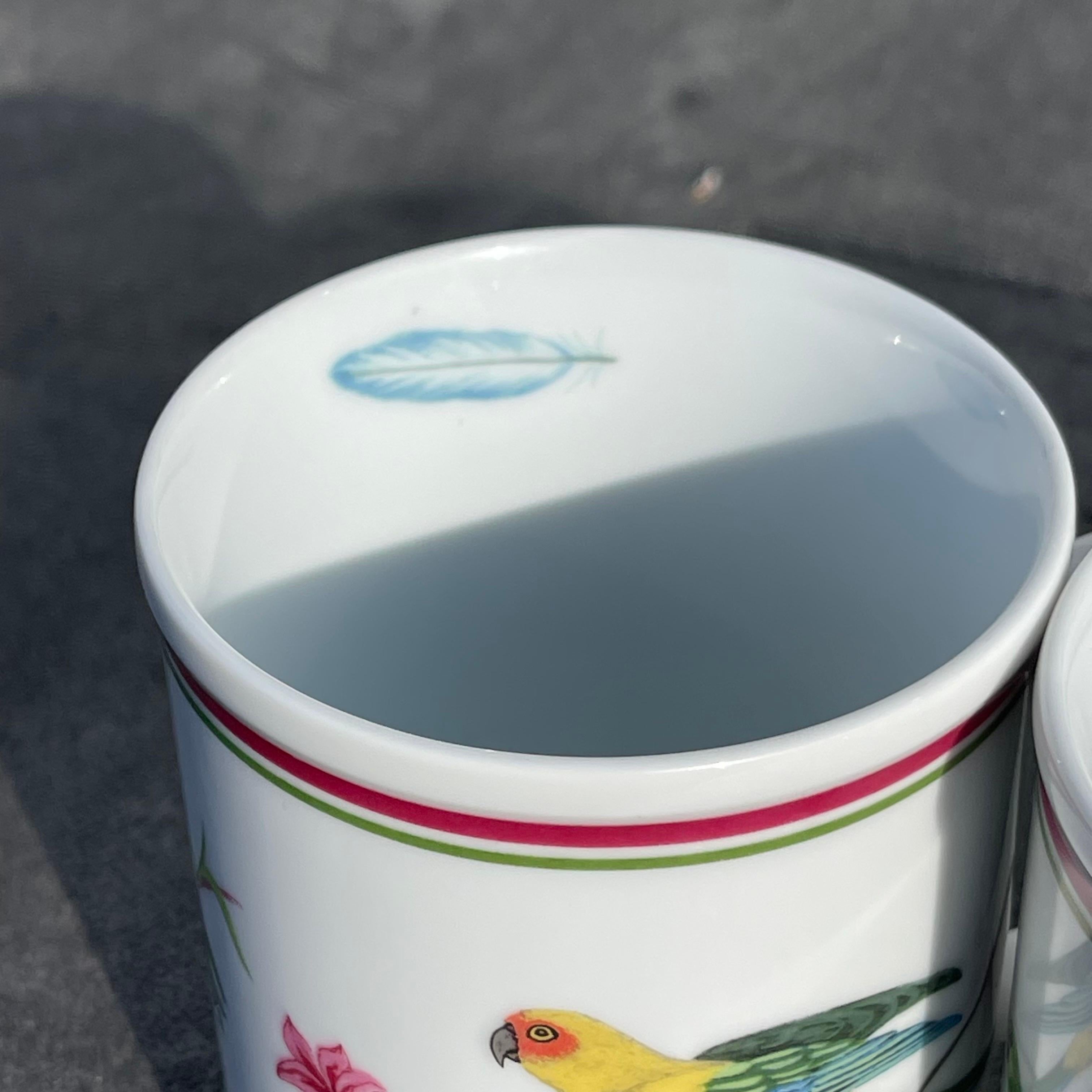 Céramique Tasse à café Parrots of Paradise de Lynn Chase, lot de 6 en vente