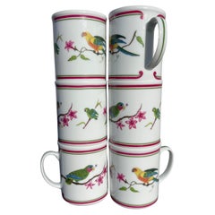 Taza de café y té "Loros del paraíso" de Lynn Chase, set de 6