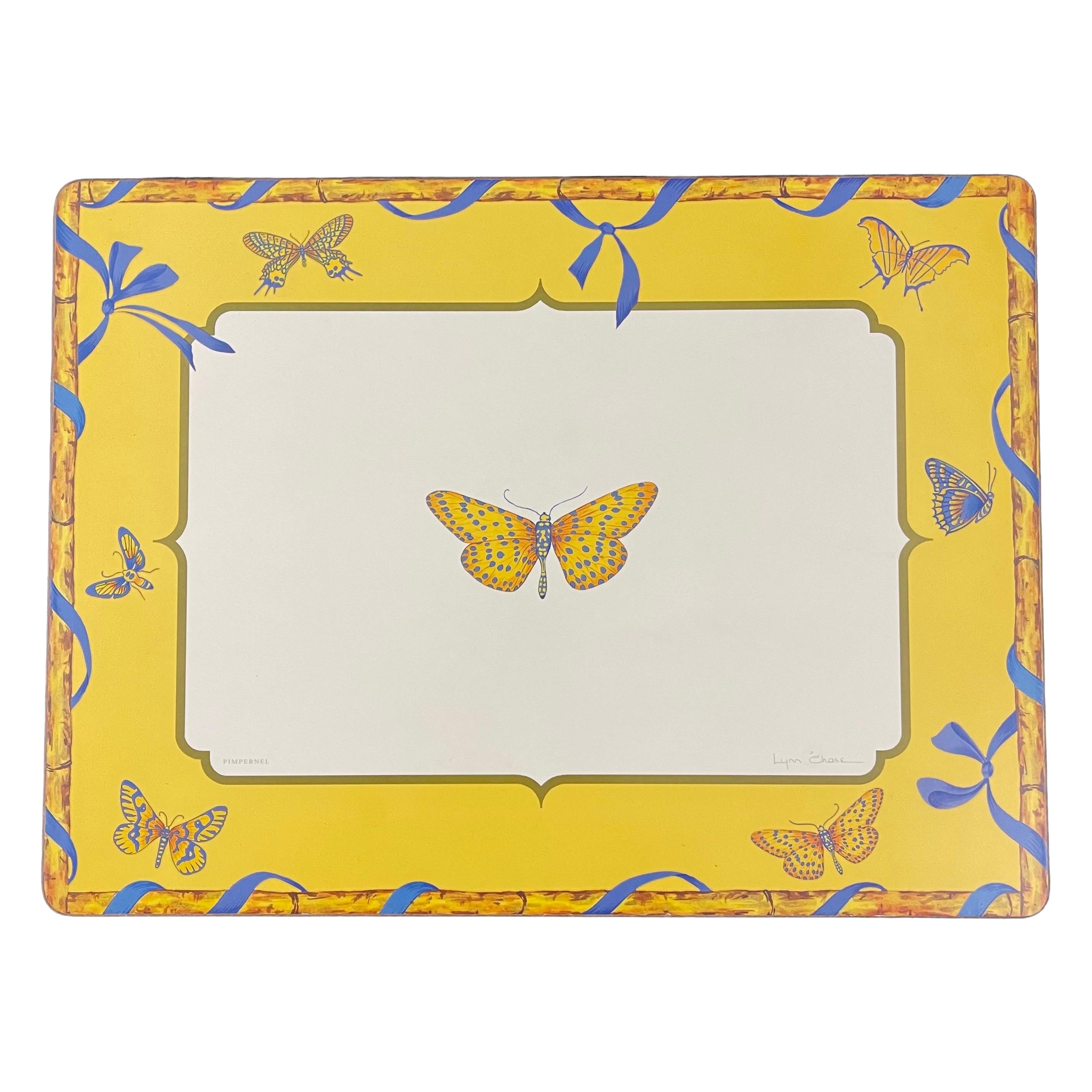 Lynn Chase "Pimpernel" Butterfly Placemats - Set of 13