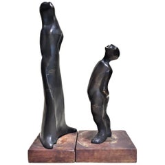 Lynn Davis, Couple, Patinated Bronze Mobile Sculptural Group, circa 1961