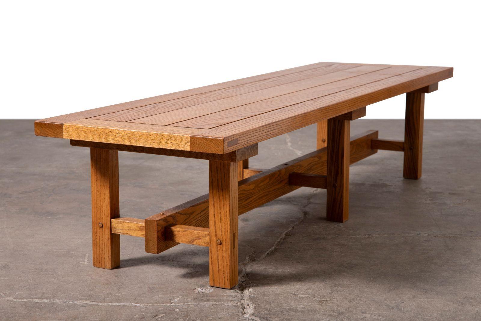 Lynn Ford Architectural Bench From O'Neil Ford Building Texas Instruments Campus For Sale 5