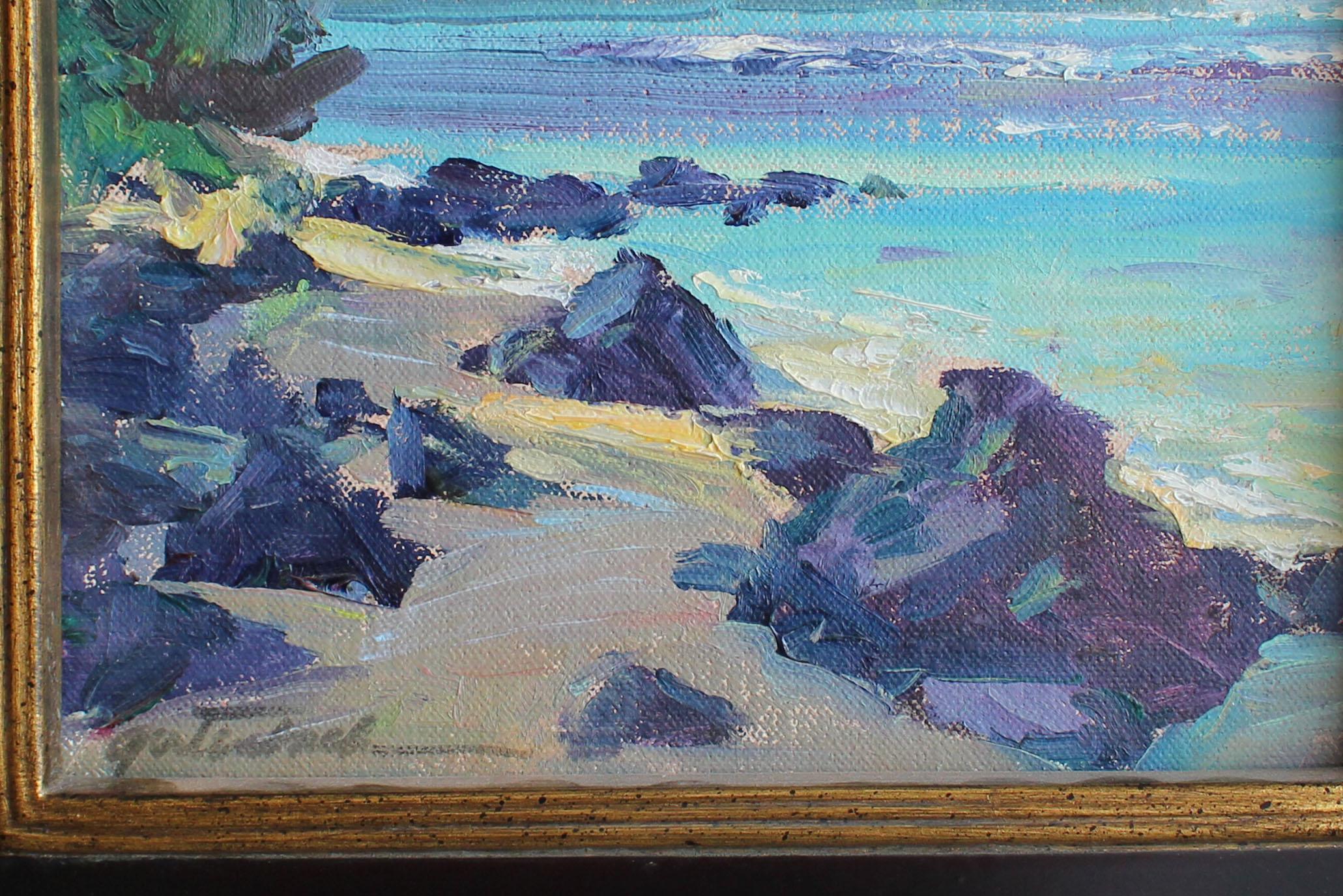 Spiaggia di Anini, Kauai - Painting di Lynn Gertenbach