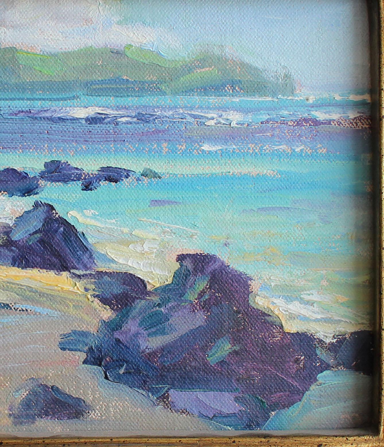 Spiaggia di Anini, Kauai - Painting Impressionismo di Lynn Gertenbach