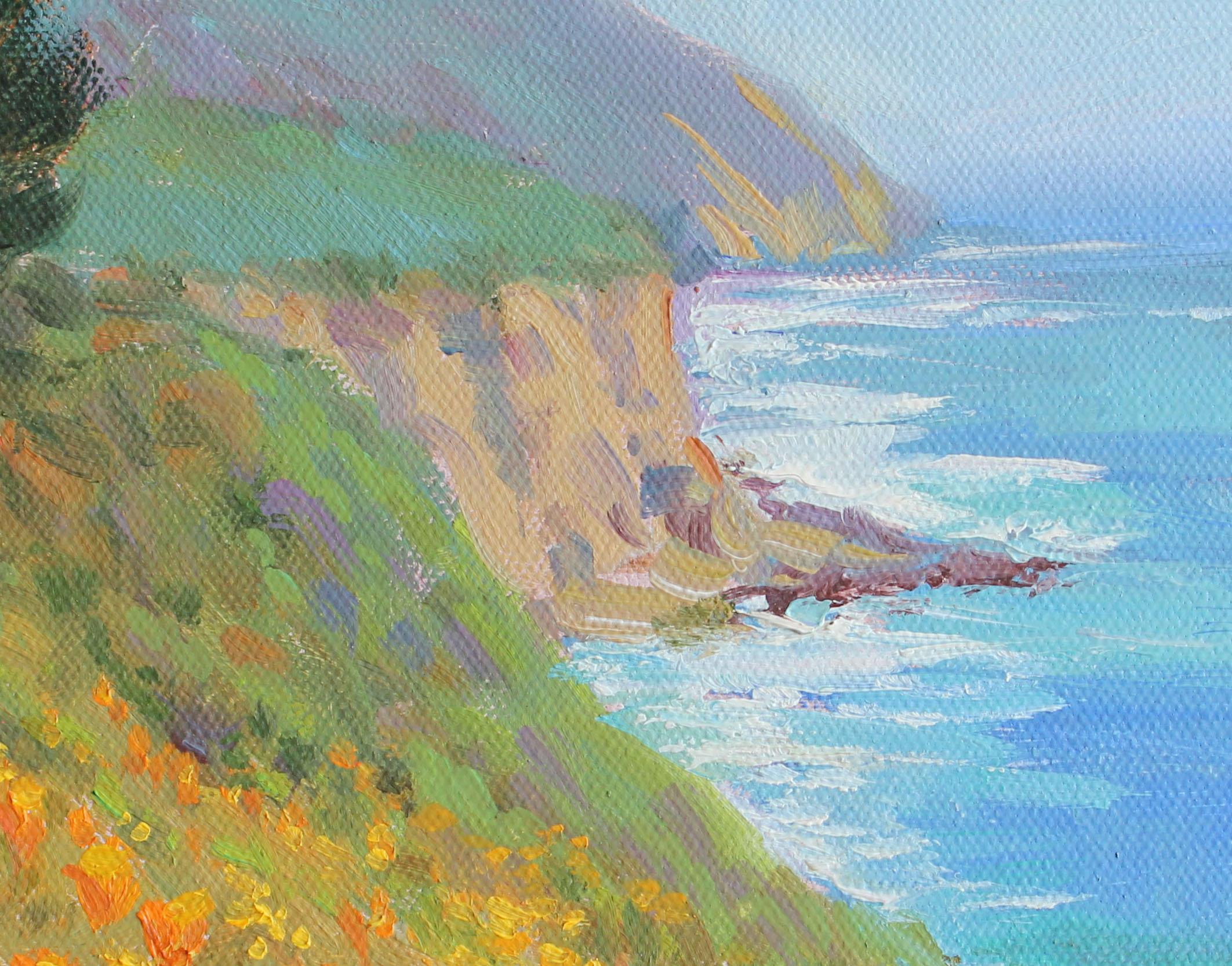 Big Sur Poppies - Painting by Lynn Gertenbach