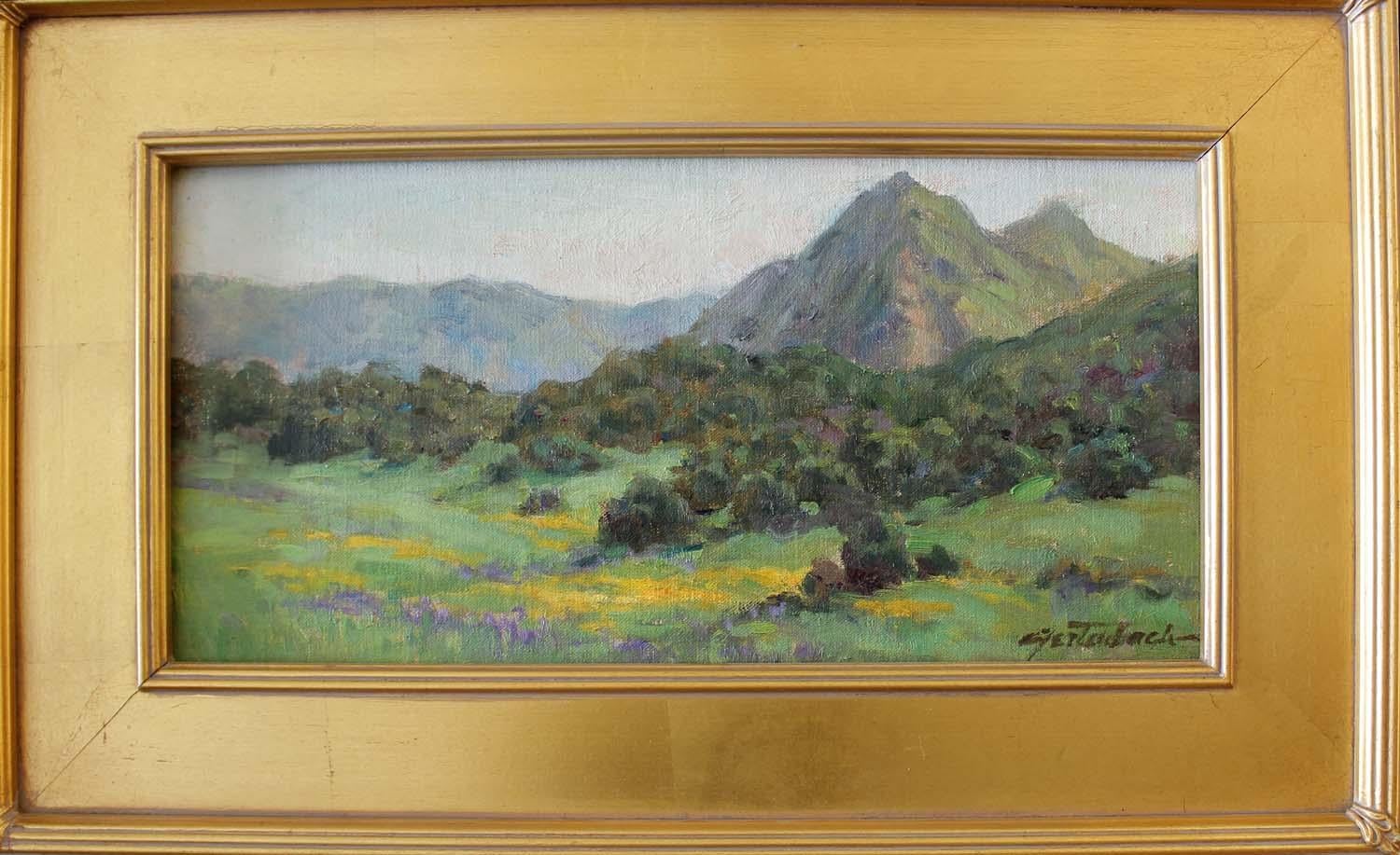 Kalifornien Frühlingszeit (Grau), Landscape Painting, von Lynn Gertenbach