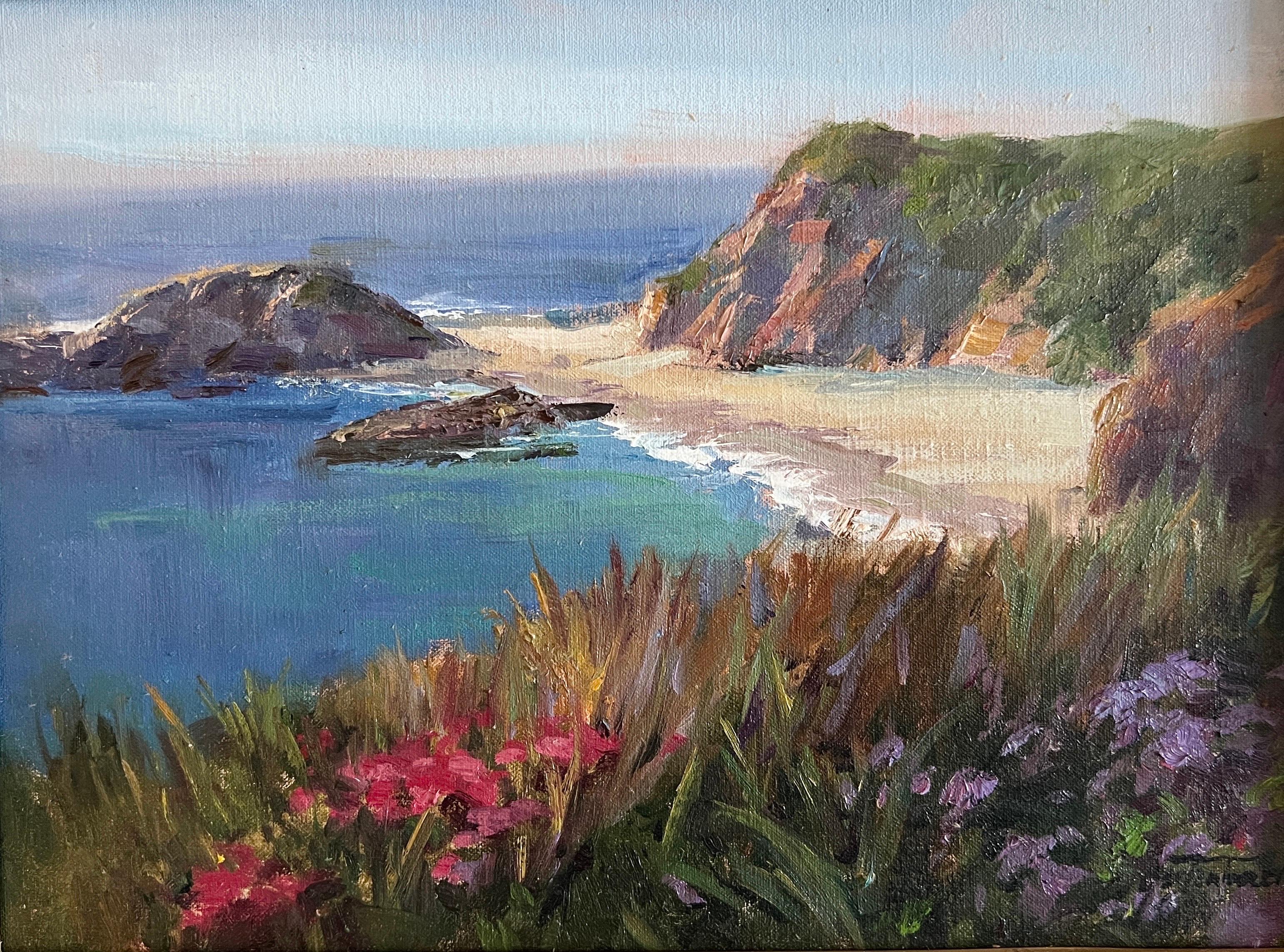 Montage Beach, California, Arte impresionista de California.