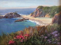 Montage Beach, Californie, art impressionniste de Californie.