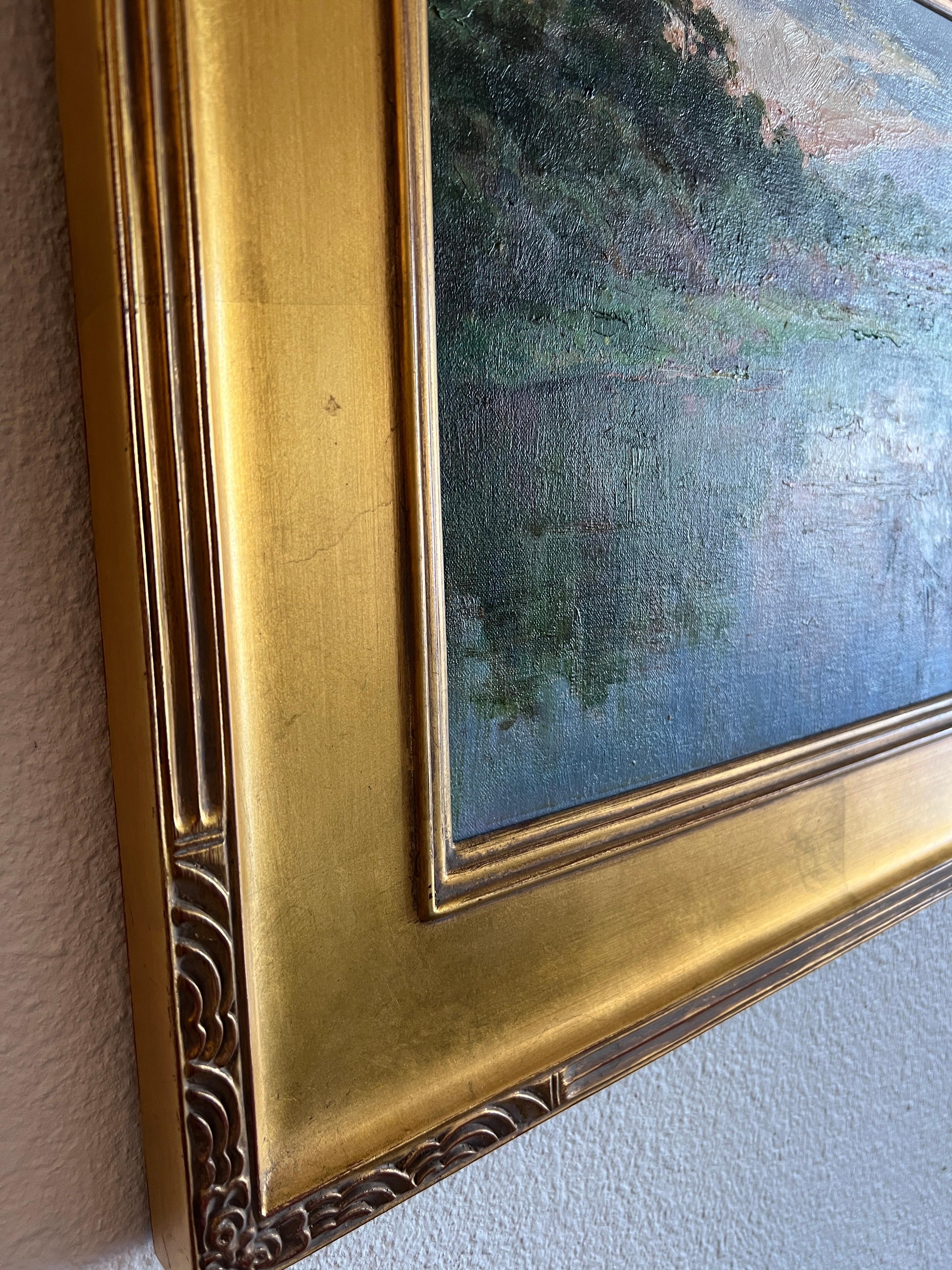 Impressionniste, Plein Air America, Last Light, Malibu Lagoons. en vente 5