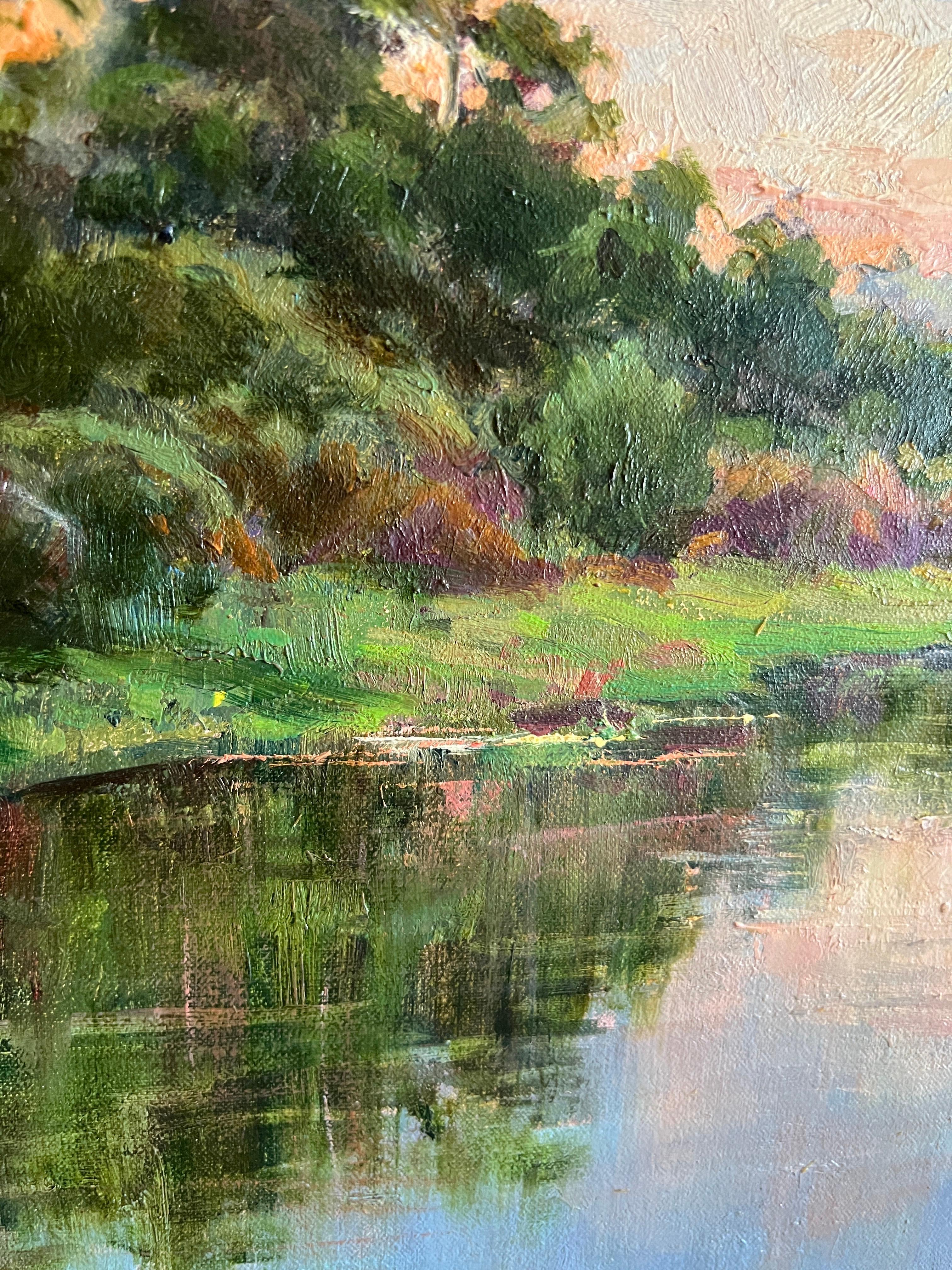 Impressionniste, Plein Air America, Last Light, Malibu Lagoons. en vente 2