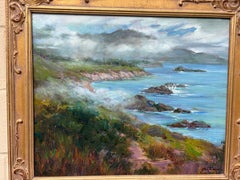Mist at Rocky Peak, Carmel. California Seascape painting.