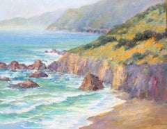 Pappelpflanzgefäße in Big Sur:: 24x30 Öl auf Leinwand