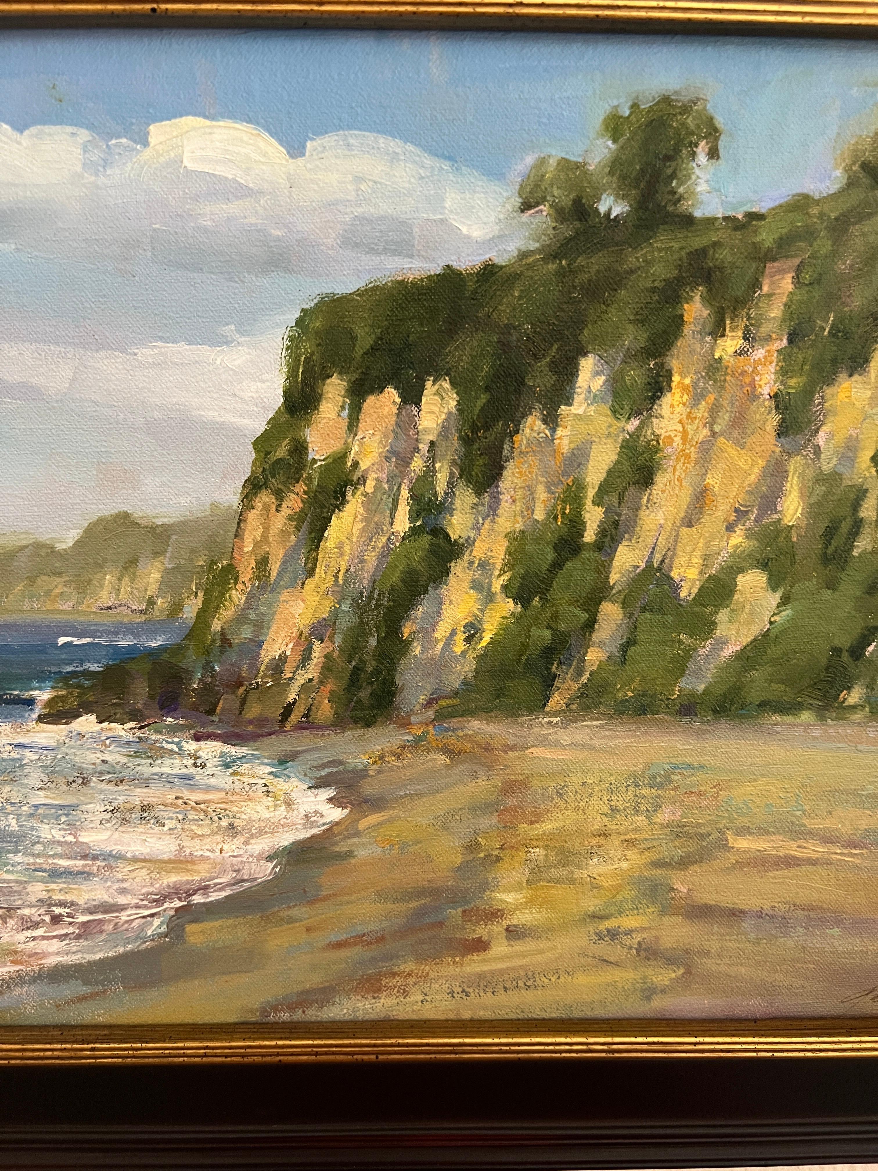 Voir Scape, Paradise Cove, Malibu. Pétrole  peindre Malibu. - Impressionnisme américain Painting par Lynn Gertenbach