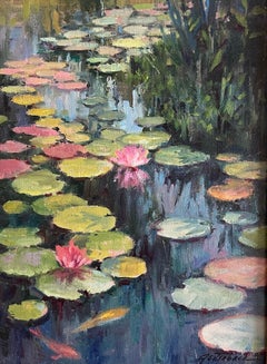 Summer Lilies, contemporary Lilies oil painting