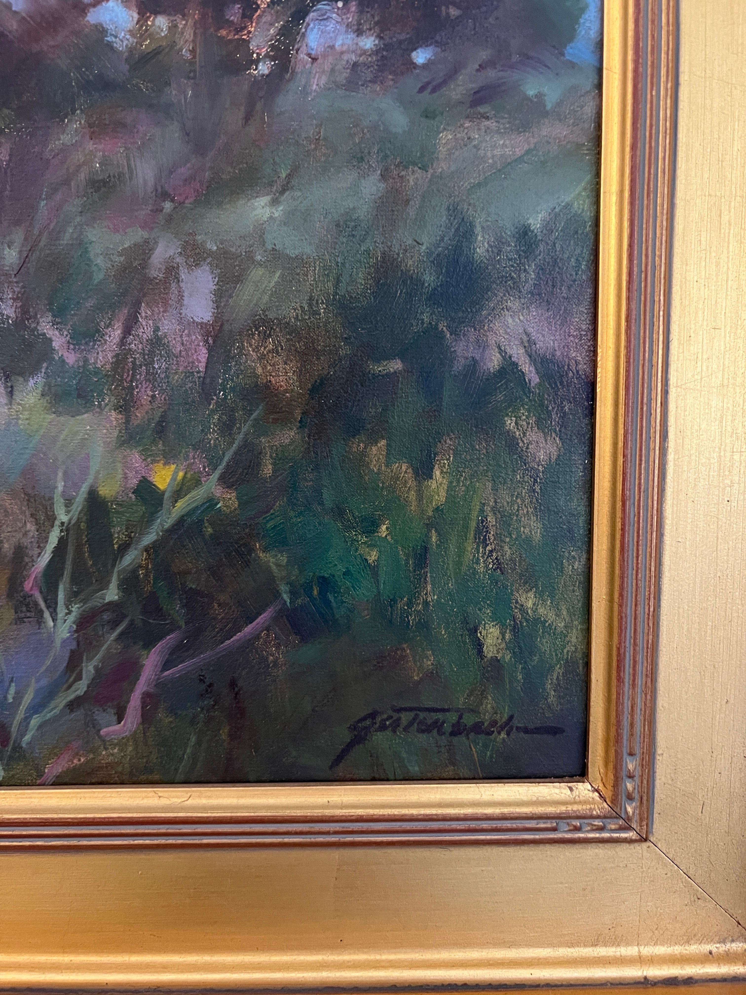 Brillo crepuscular. - Landscape Painting Negro de Lynn Gertenbach