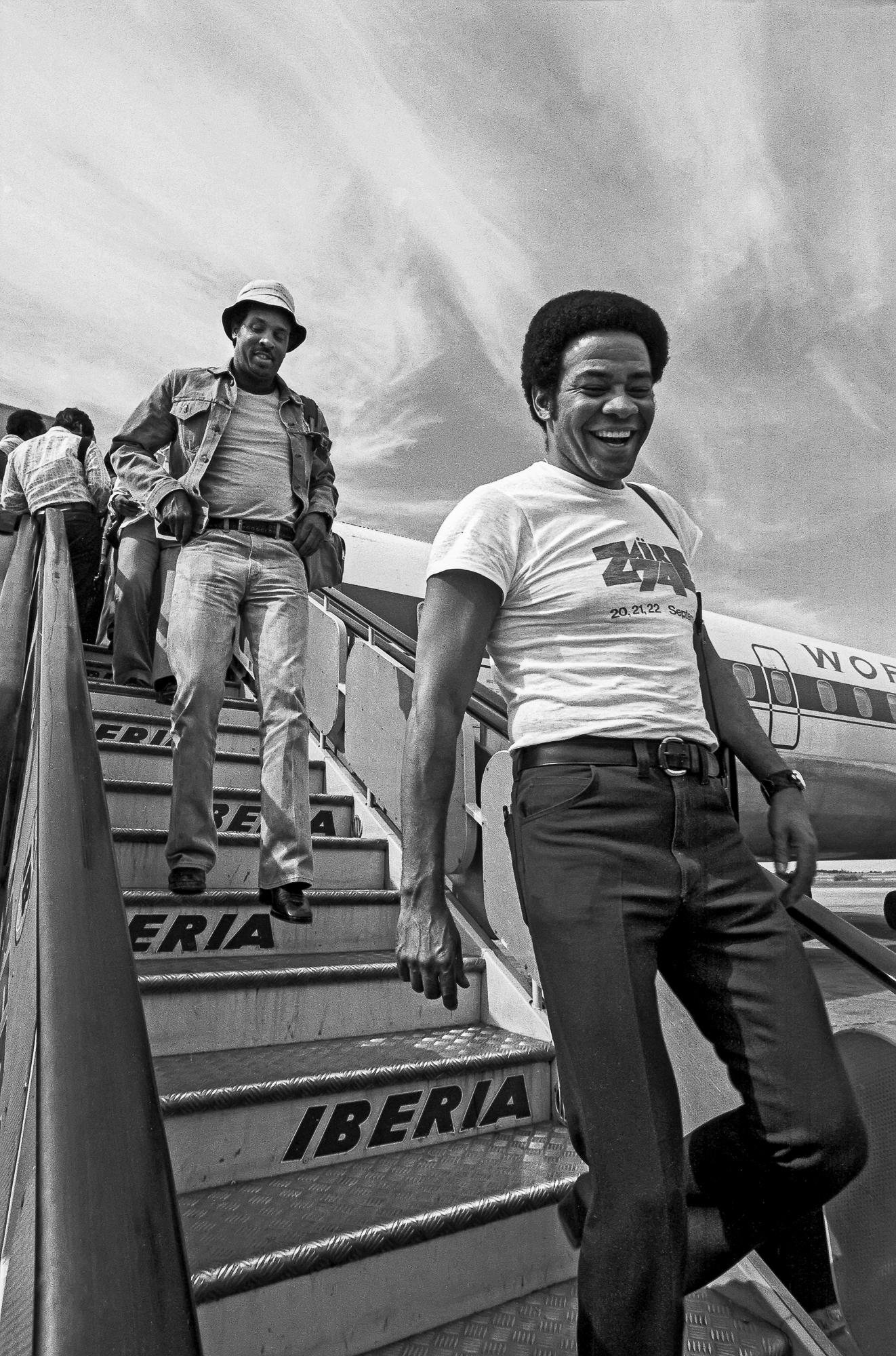Lynn Goldsmith Black and White Photograph - Bill Withers & Lenny Booker, 1974 Zaire