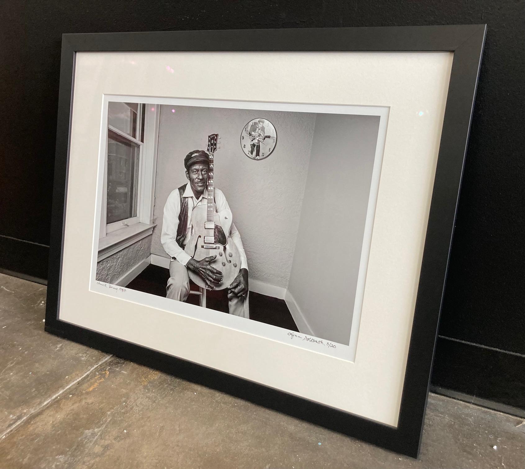 Chuck Berry by Lynn Goldsmith framed signed limited edition print For Sale 1