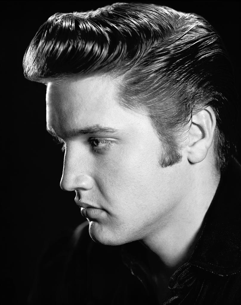 Lynn Goldsmith Black and White Photograph - Elvis Presley 1956 portrait