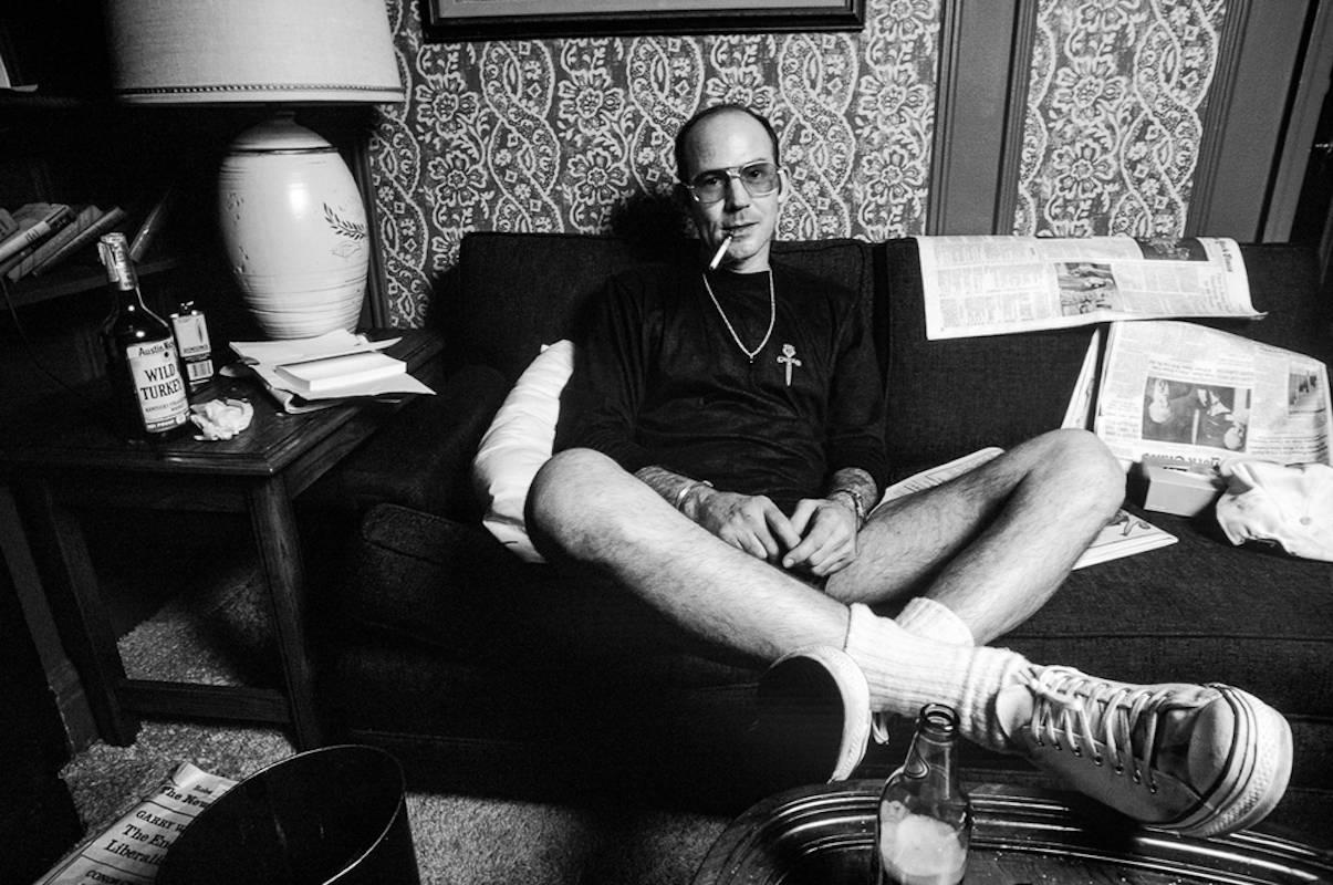 Lynn Goldsmith Black and White Photograph - Hunter S. Thompson, NYC 1977