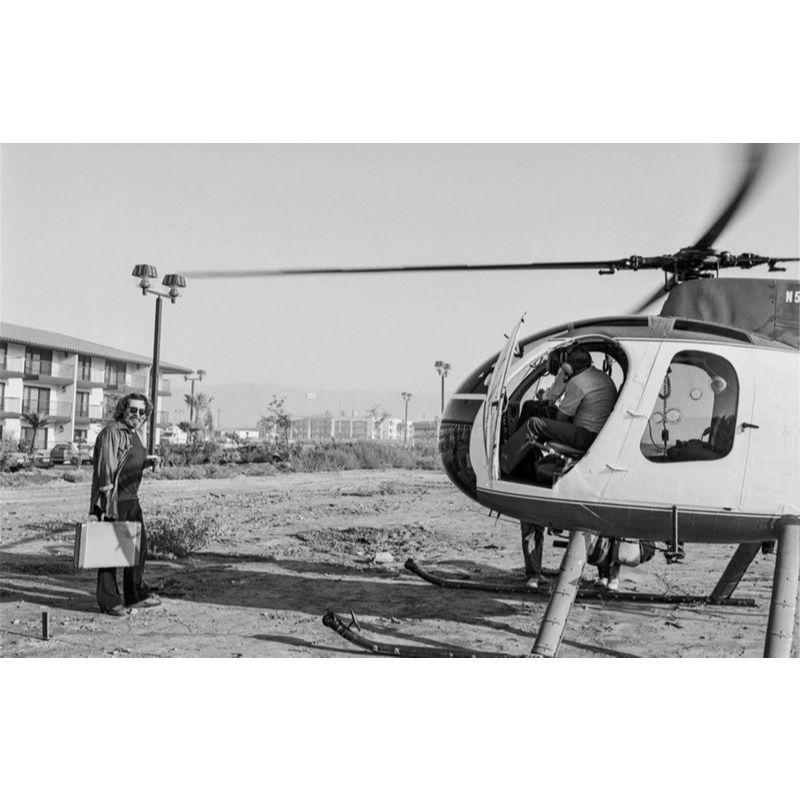 Lynn Goldsmith Color Photograph - Jerry Garcia Helicopter, 1982