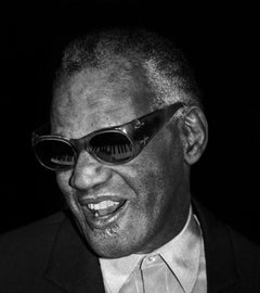 Vintage Ray Charles Piano in Glasses, 1986