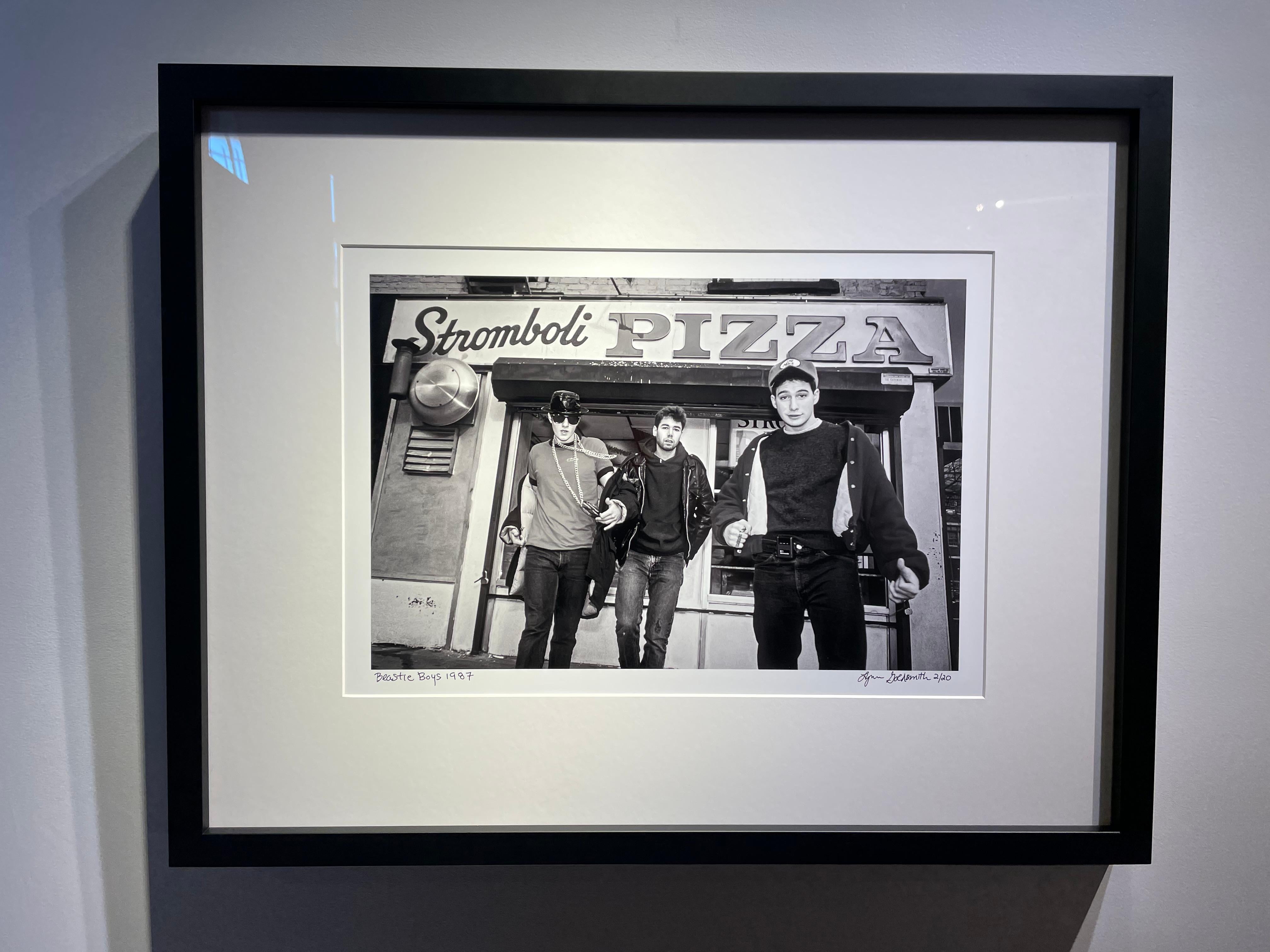 BEASTIE BOYS, 1986 STROMBOLI PIZZA - Photograph by Lynn Goldsmith