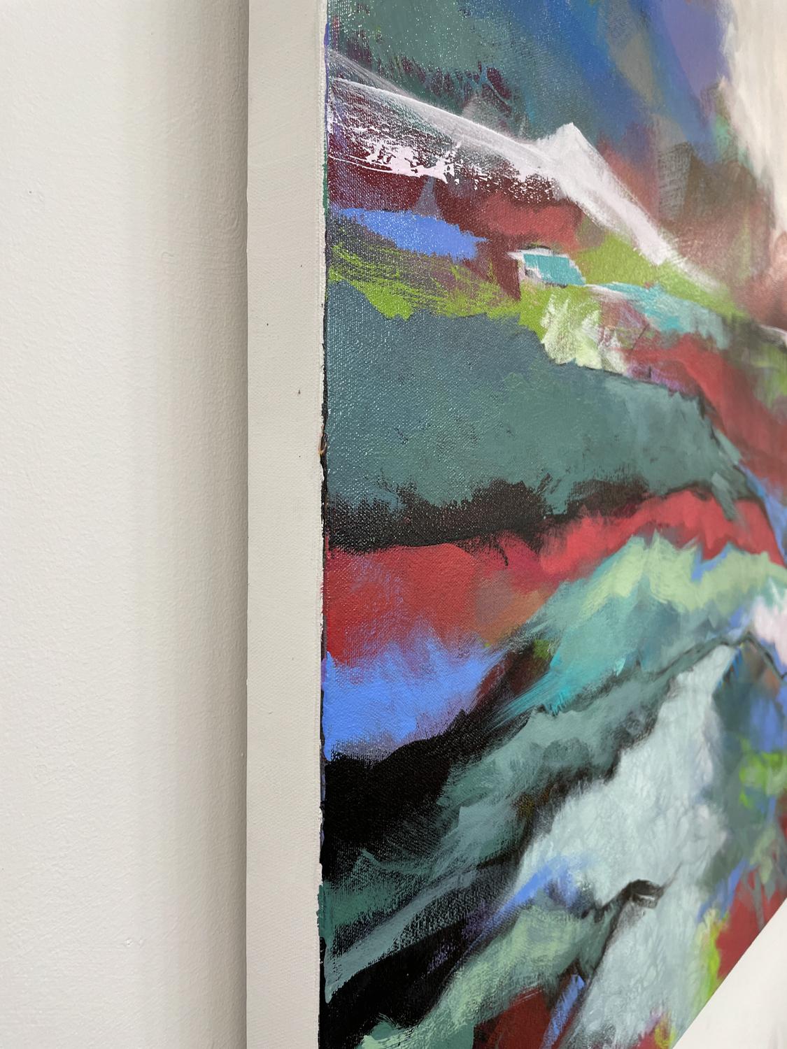 Hearts on Fire, Abstraktes Gemälde – Painting von Lynn Goldstein