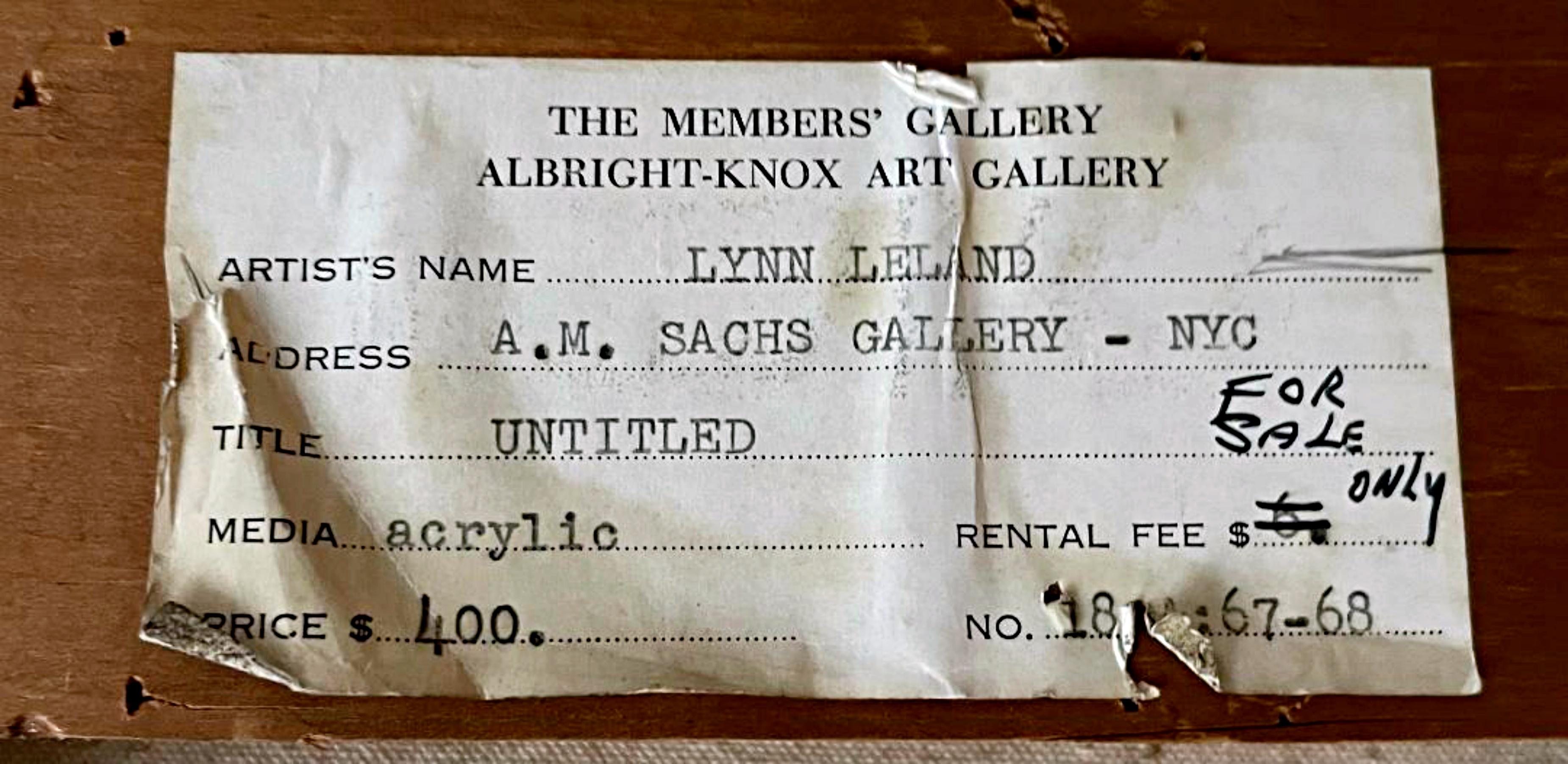 Lynn Leland, einzigartiges Op-Art-Gemälde in geometrischer Abstraktion, Albright Knox Gallery im Angebot 2
